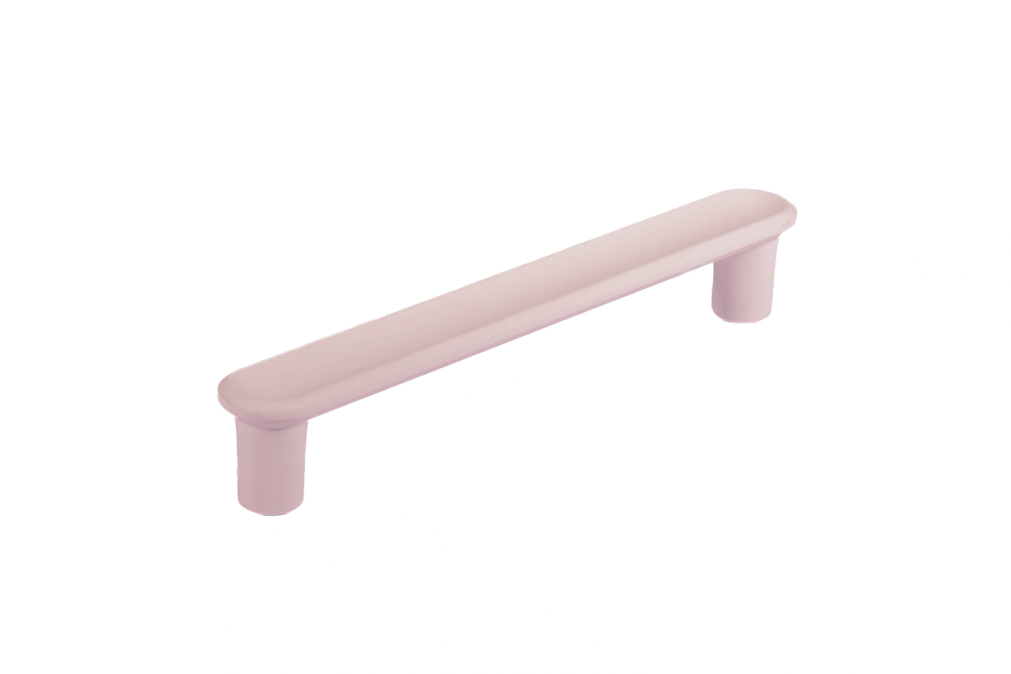 Mantara Valence Handle Z-0029 is a modern zinc alloy handle in brushed pink finish, ideal for kitchen drawers, dresser drawers.