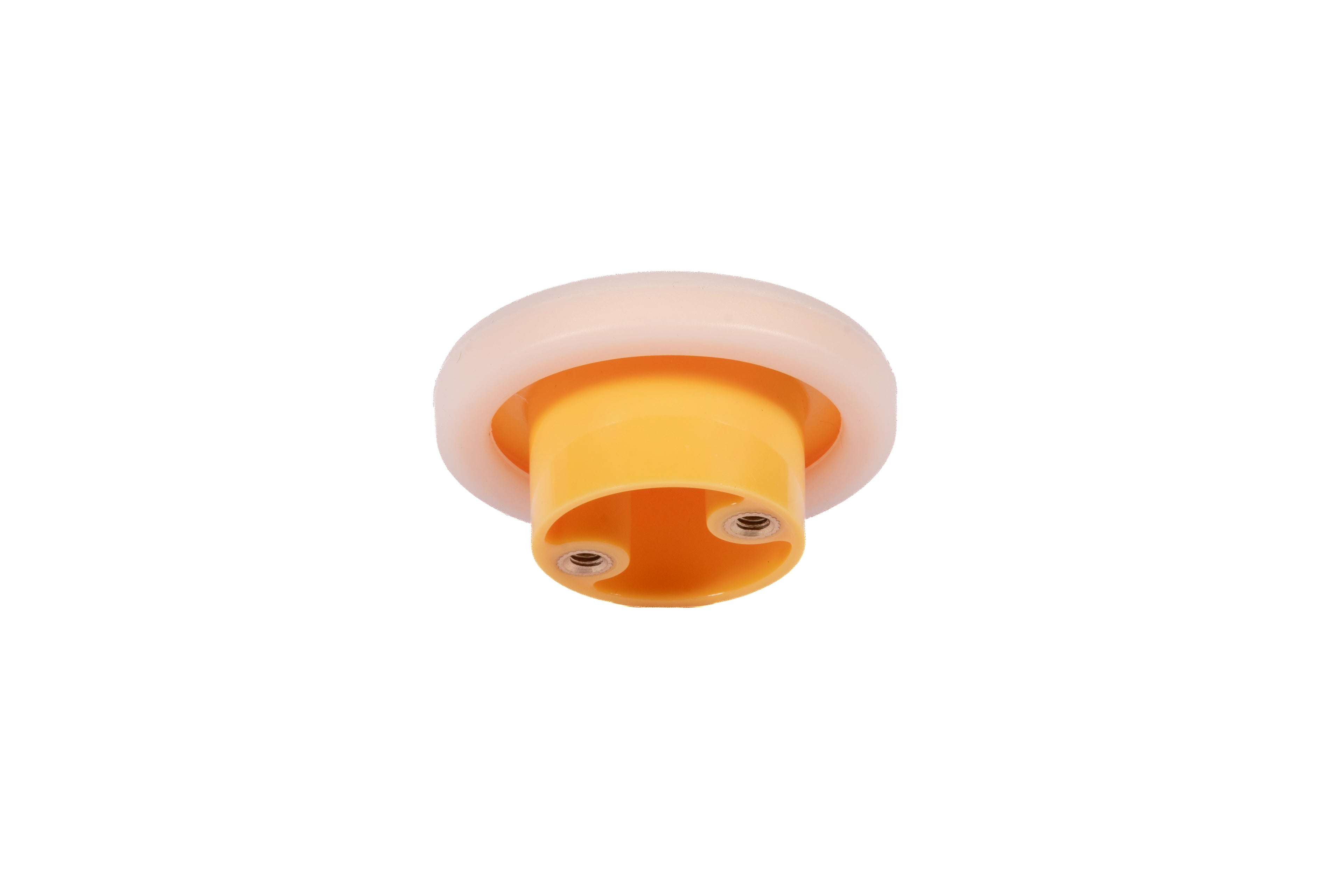 Mallow Knob S-0001 in yellow silicone, brushed finish, 51mm size, for drawers by Mantara.