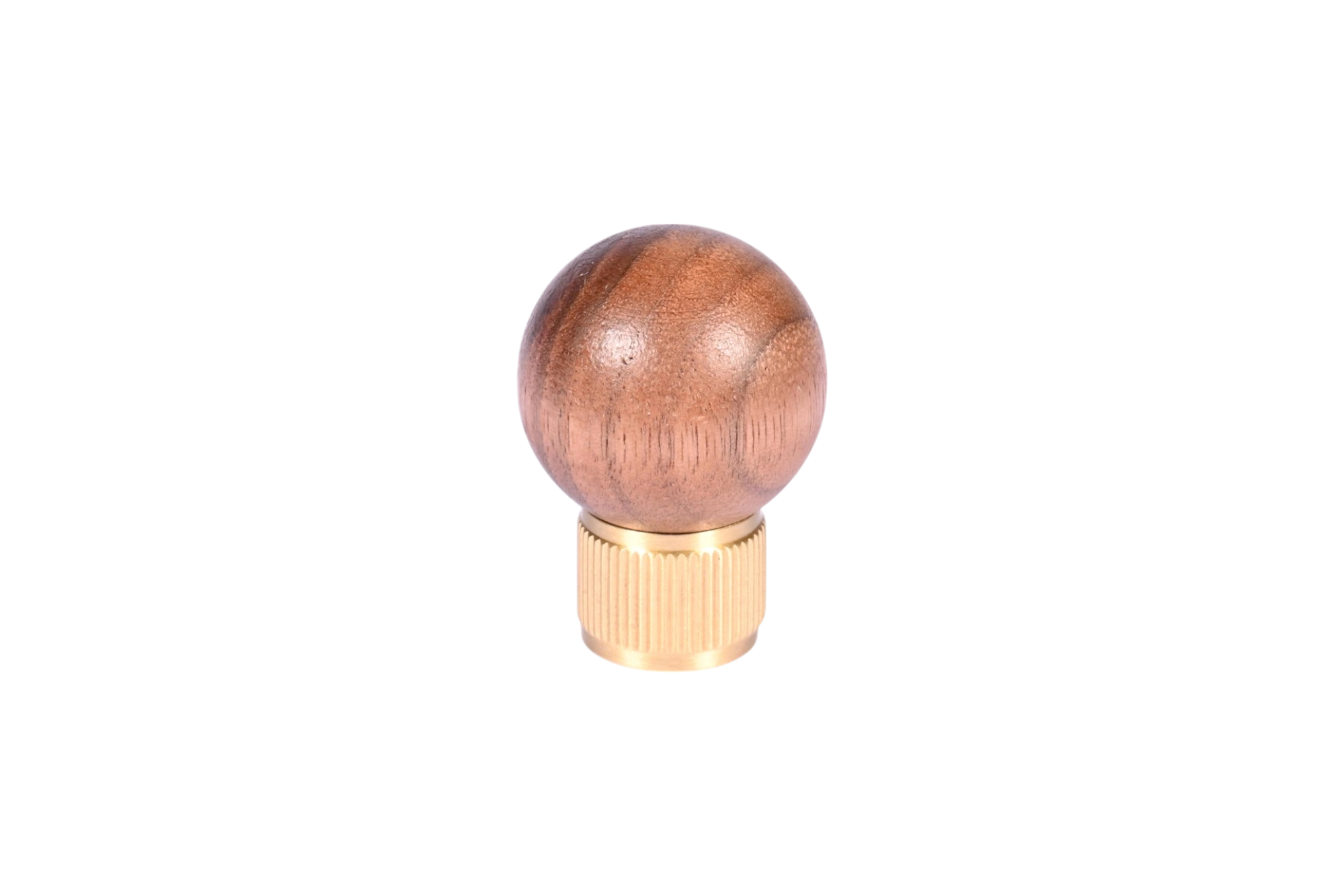 Mantara Mahara Knob W-0055 is a modern walnut wood knob with brushed finish, ideal for kitchen and dresser drawers.