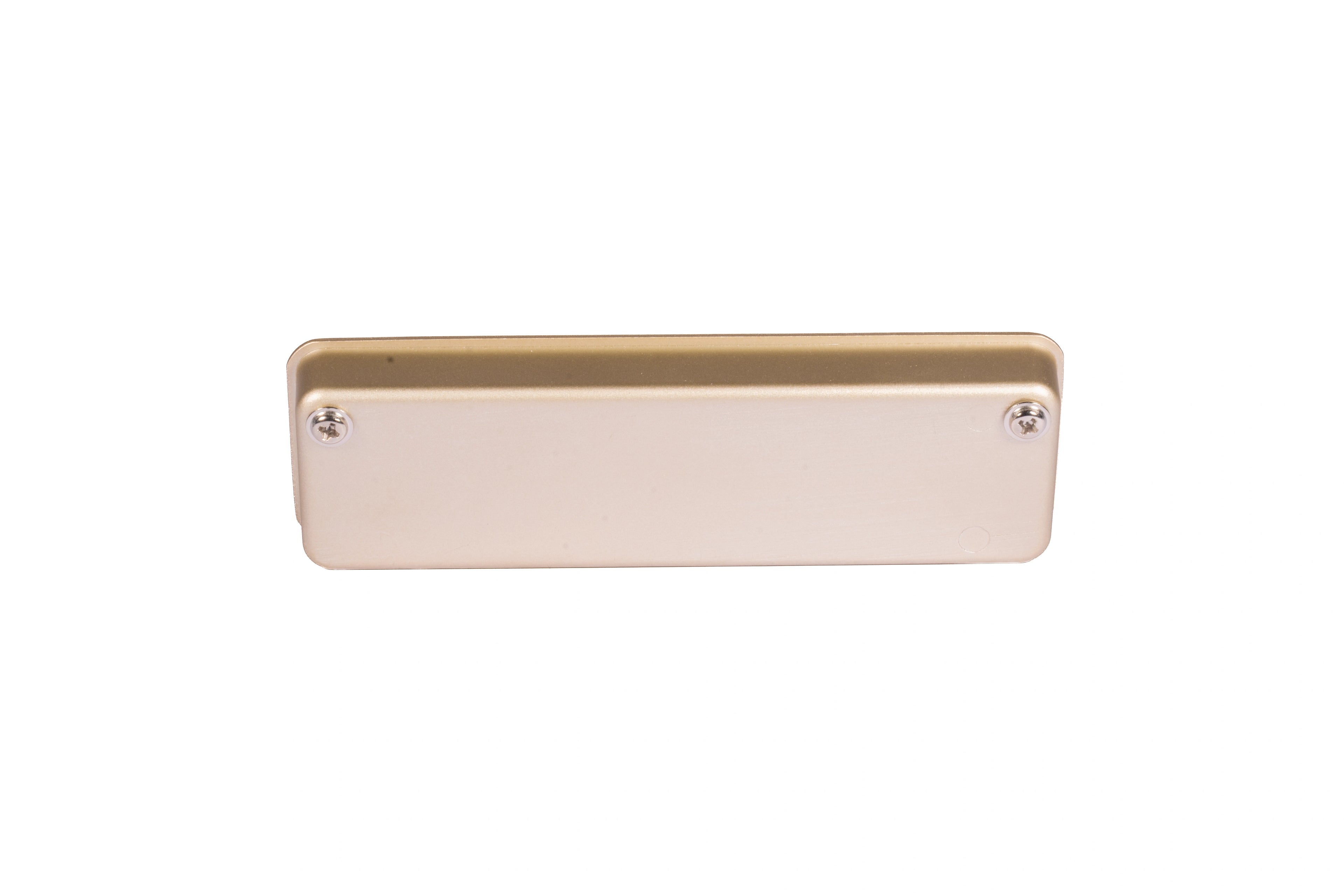 Mantara Arcane Handle Z-0015 is a modern zinc alloy handle in brushed gold finish, ideal for kitchen drawers, dresser drawers.