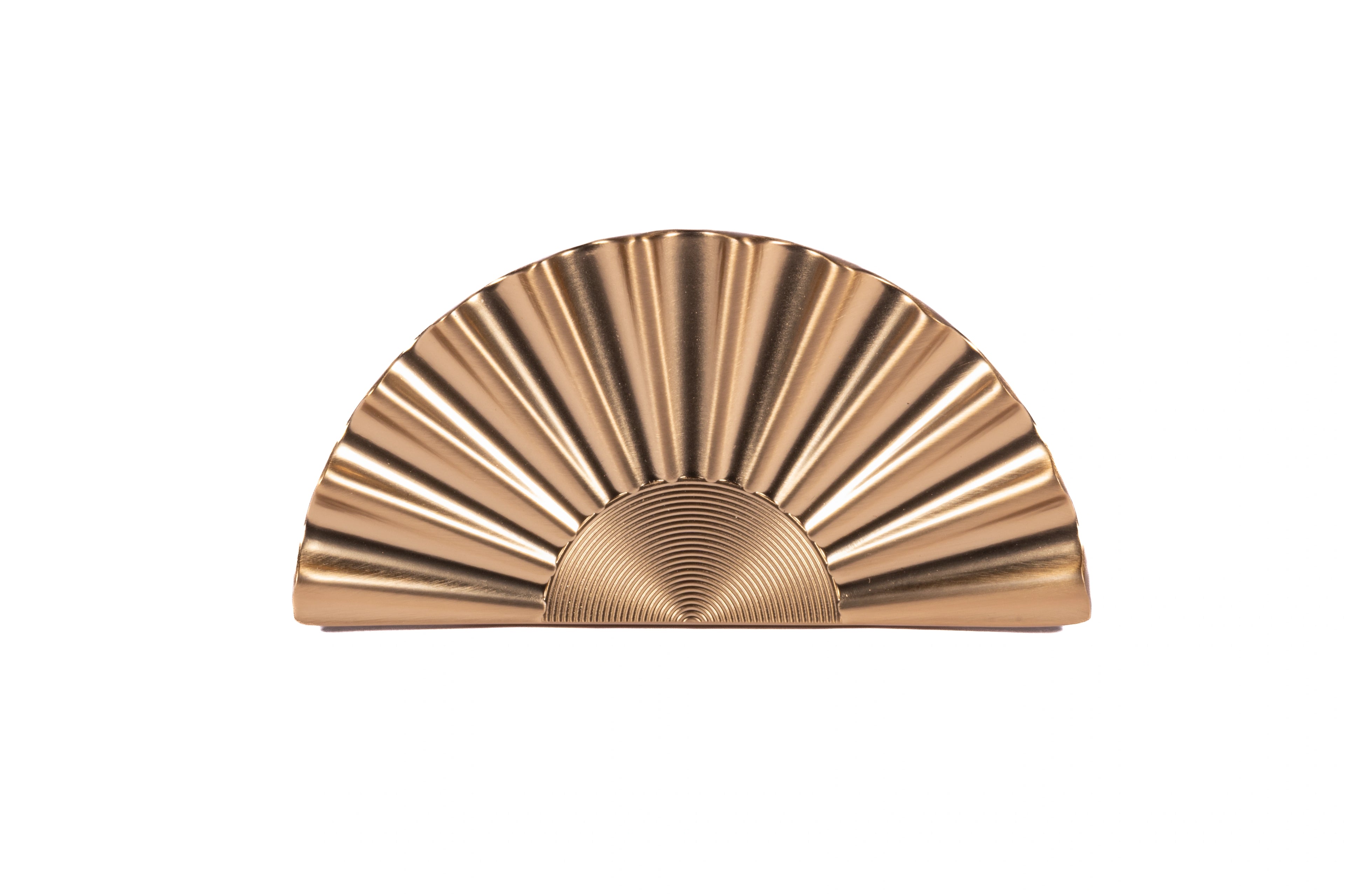 Mantara Orana Knob Z-0039 is a modern zinc knob in brushed gold finish, ideal for kitchen and dresser drawers.