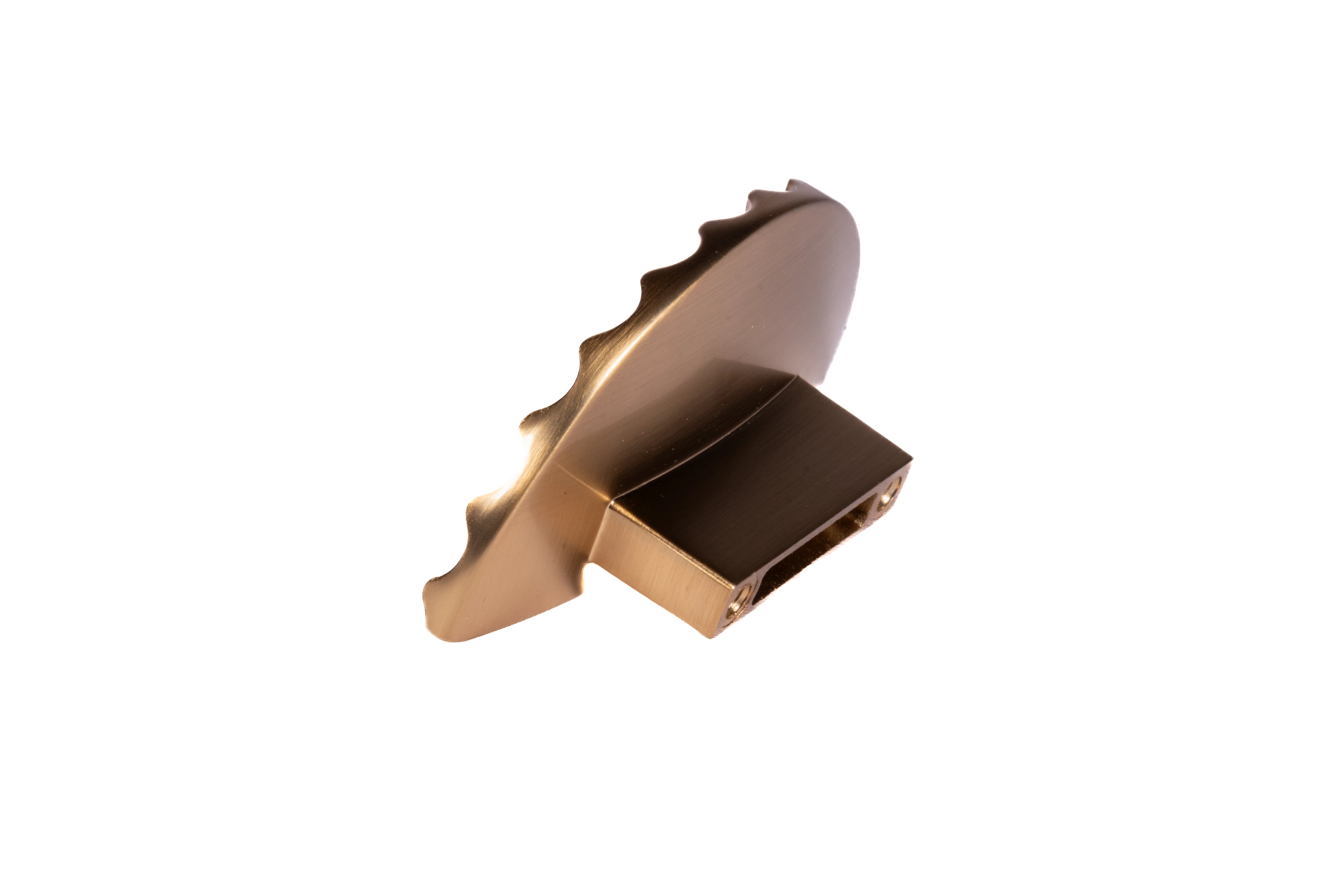 Mantara Orana Knob Z-0039 is a modern zinc knob in brushed gold finish, ideal for kitchen and dresser drawers.