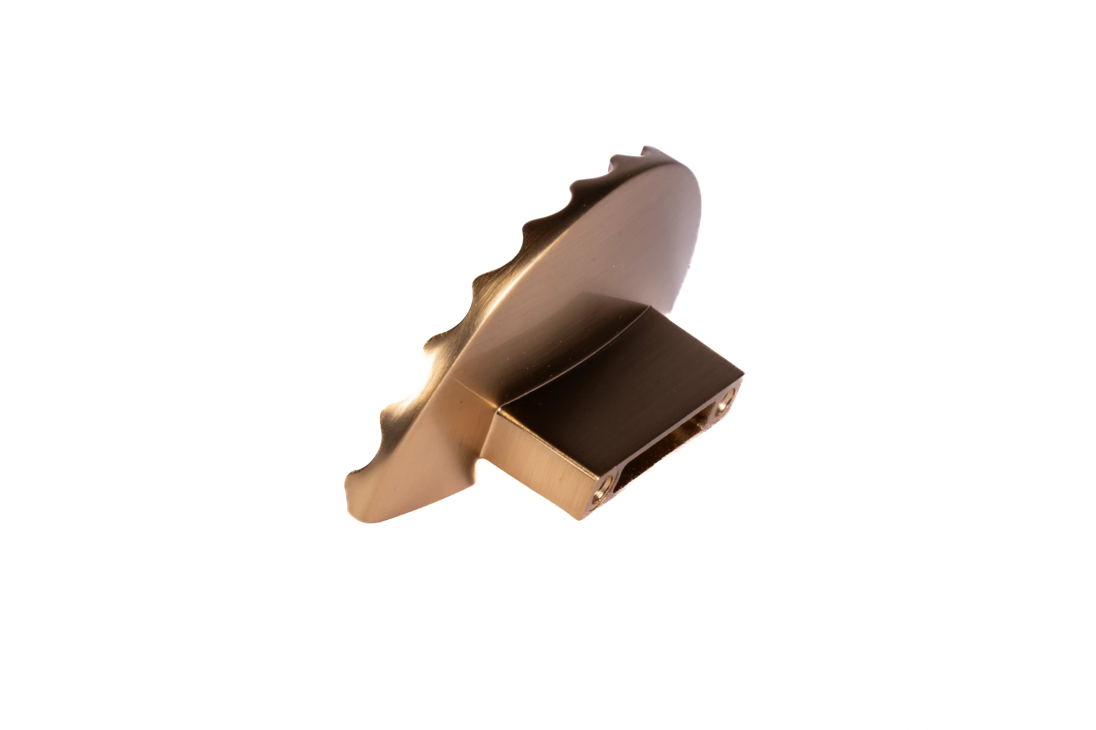 Mantara Orana Knob Z-0039 is a modern zinc knob in brushed gold finish, ideal for kitchen and dresser drawers.