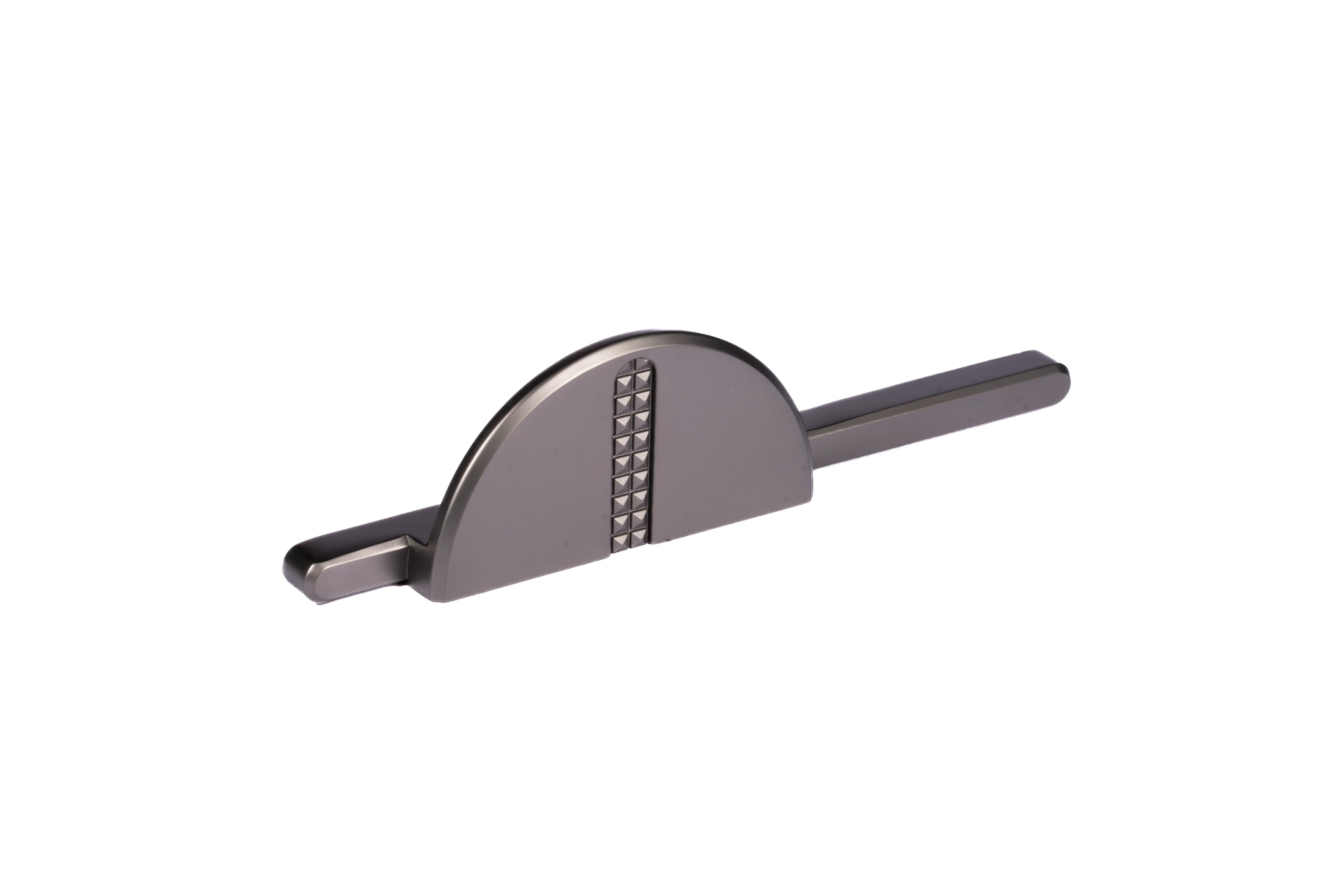 Mantara Noor Handle Z-0037 is a modern zinc handle in brushed grey finish, ideal for kitchen and dresser drawers.