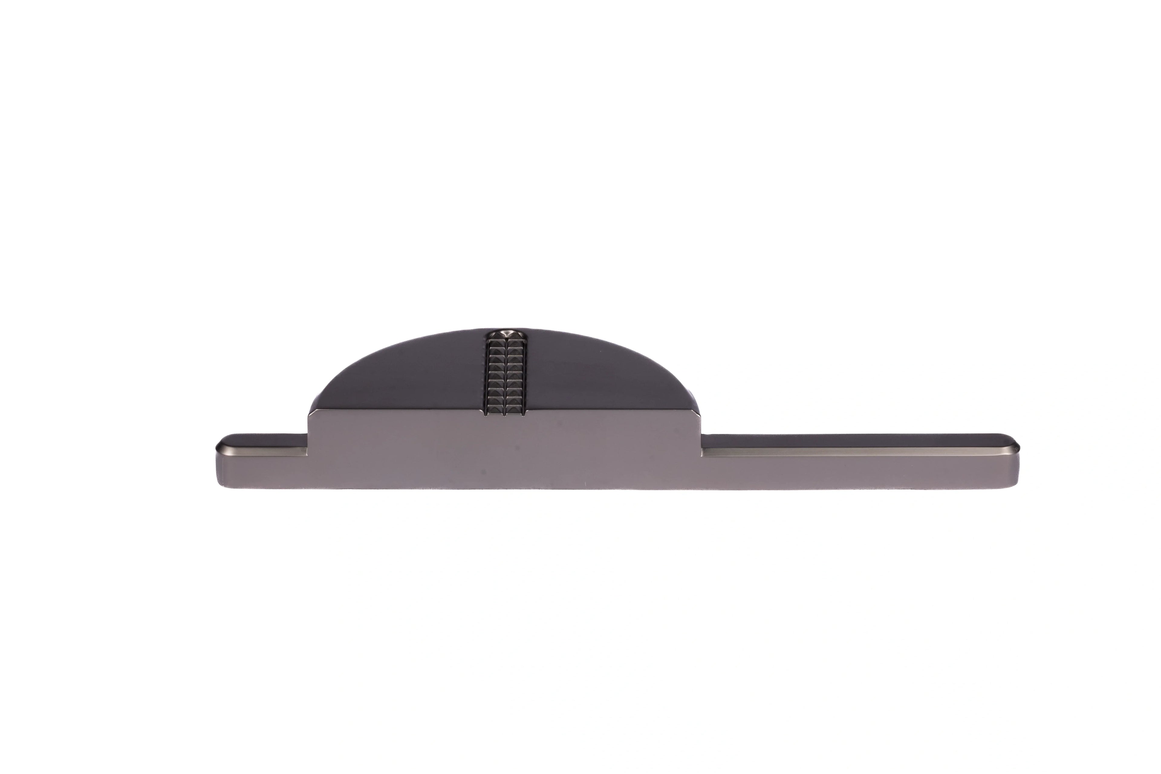 Mantara Noor Handle Z-0037 is a modern zinc handle in brushed grey finish, ideal for kitchen and dresser drawers.