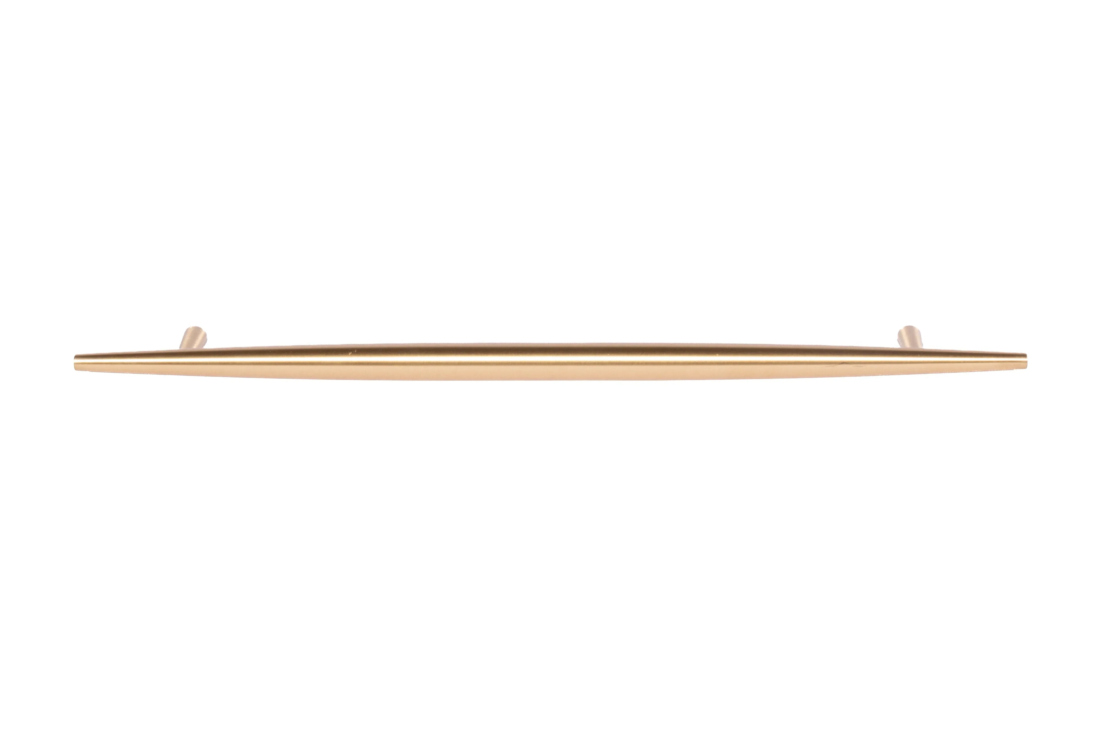 Mantara Gilded T Bar Handle B-0072 is a modern brass handle in brushed gold, ideal for wardrobes, doors, and kitchens.