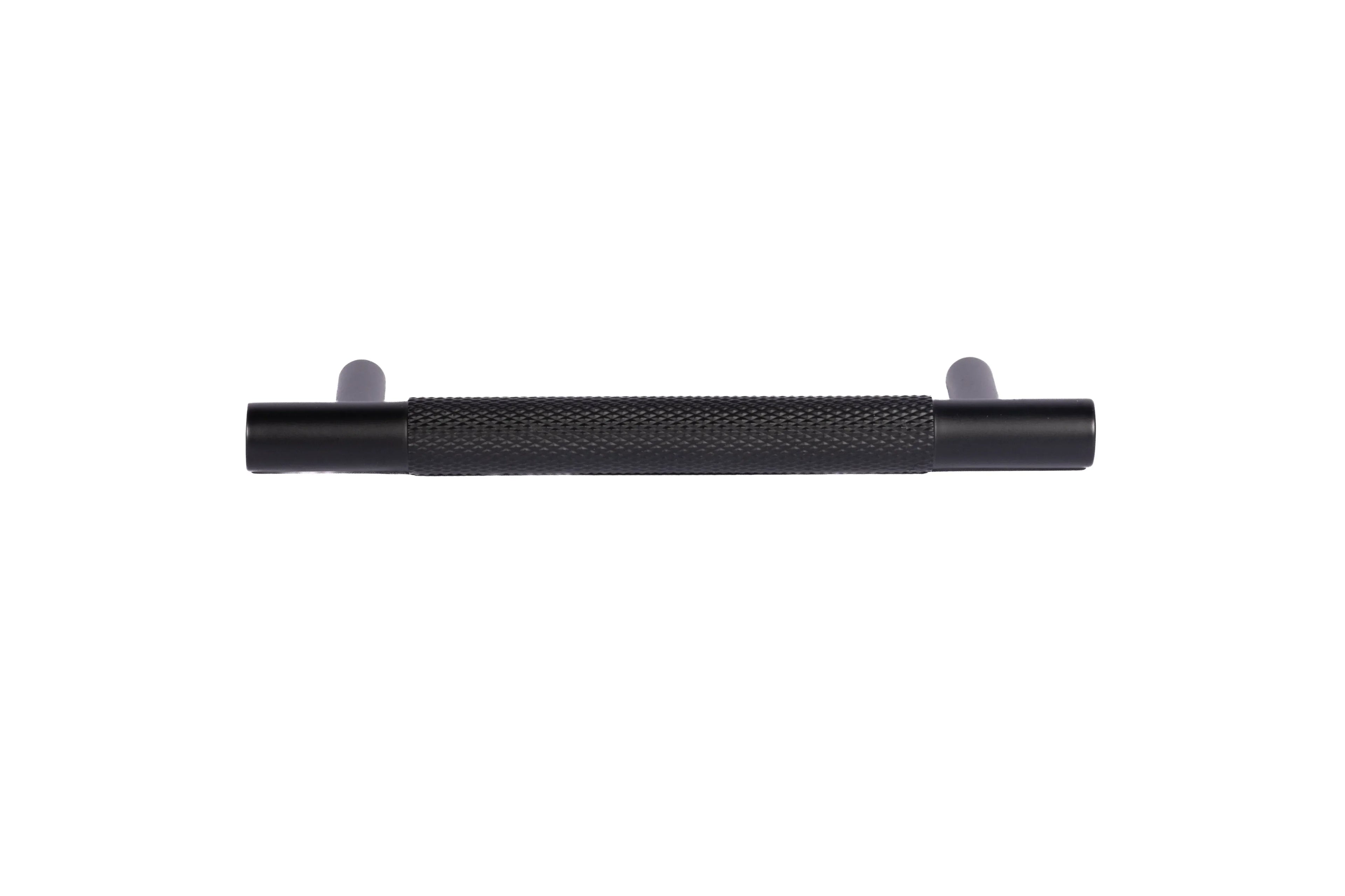 Mantara Enigma Handle B-0061 is a modern brushed brass handle in black, ideal for cupboards and drawers.