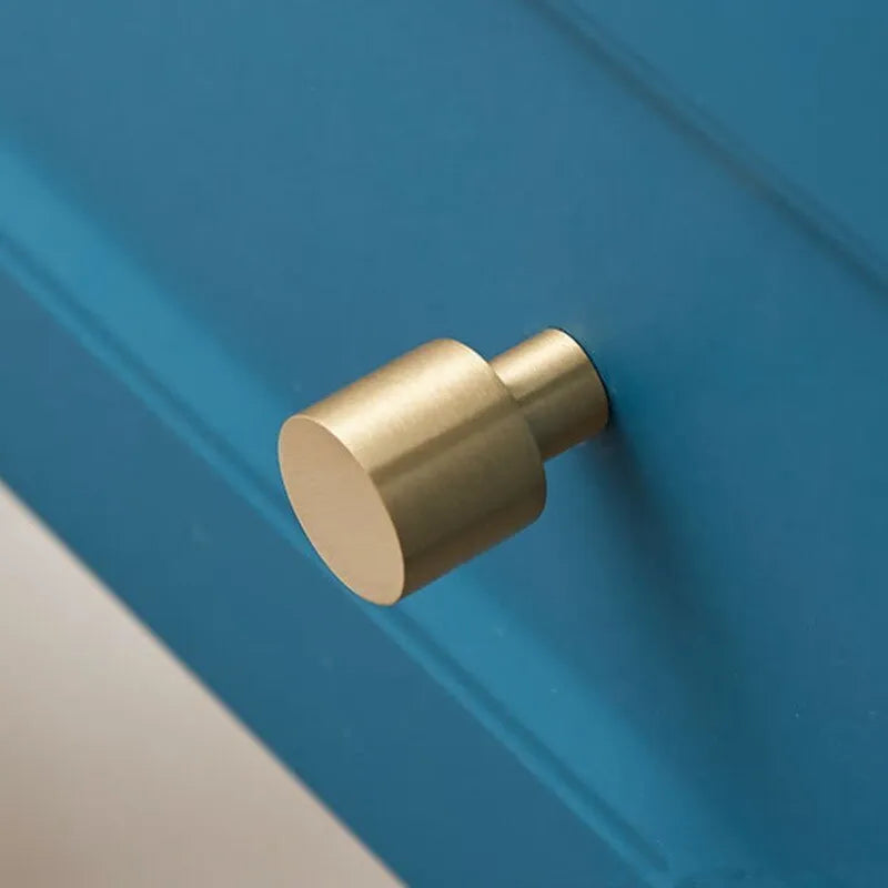 Salden knob B-0003, gold brass, Dia20mm, brushed finish, for kitchen drawers & wardrobes by Mantara