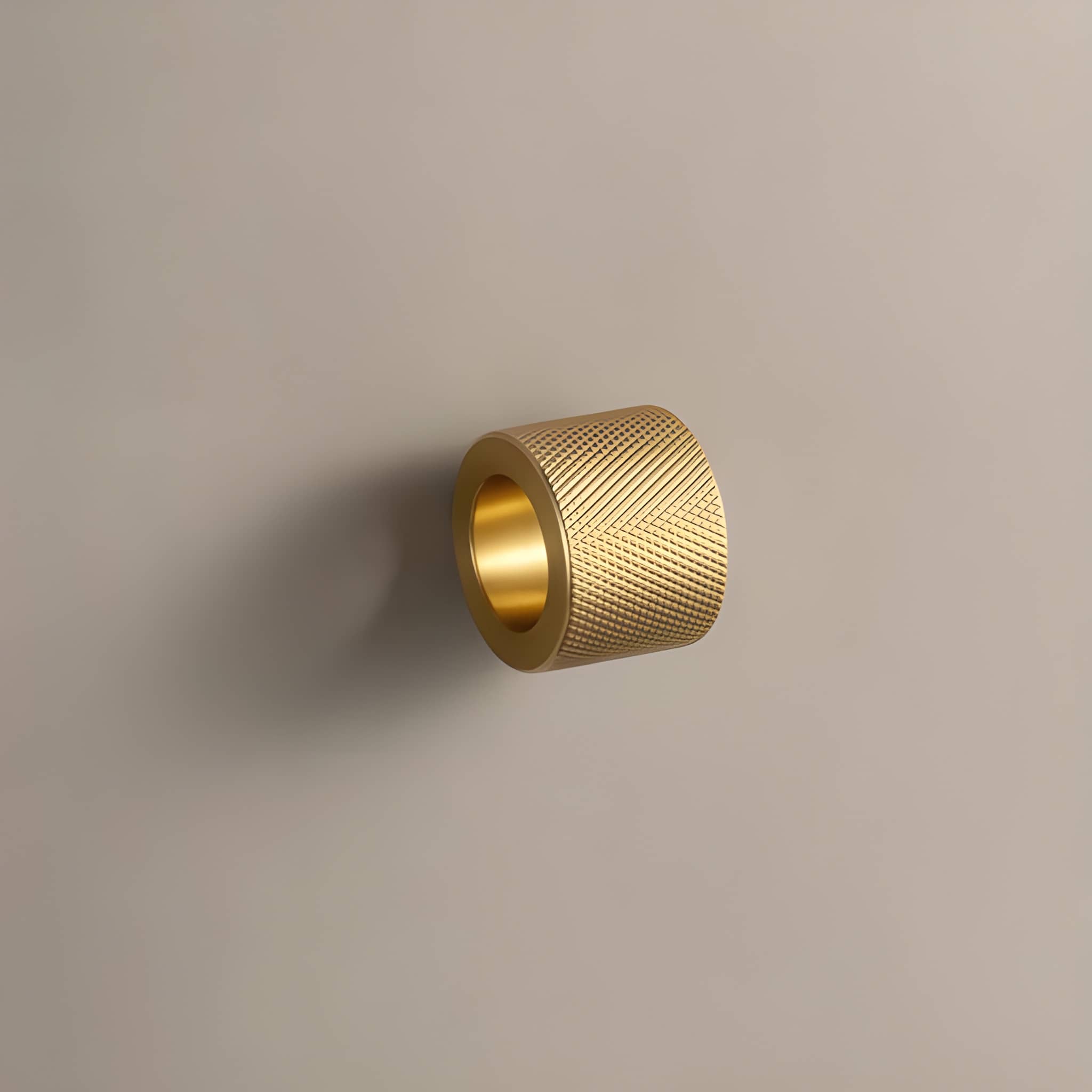B-0140 solid brass cabinet knob, gold brushed finish, size 30mm, for kitchen drawers & wardrobes by Mantara
