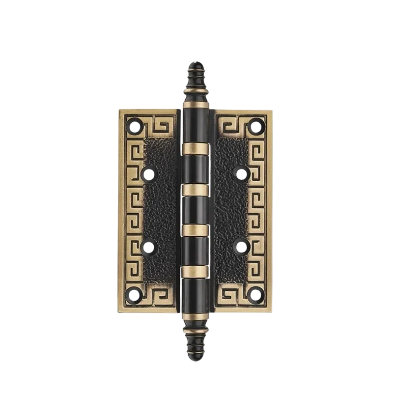Sovrin Hinge HNG-003 brass hinge for cabinets, brushed finish, sizes 100mm 127mm, in coffee black & red gold, suitable for drawers & furniture by Mantara