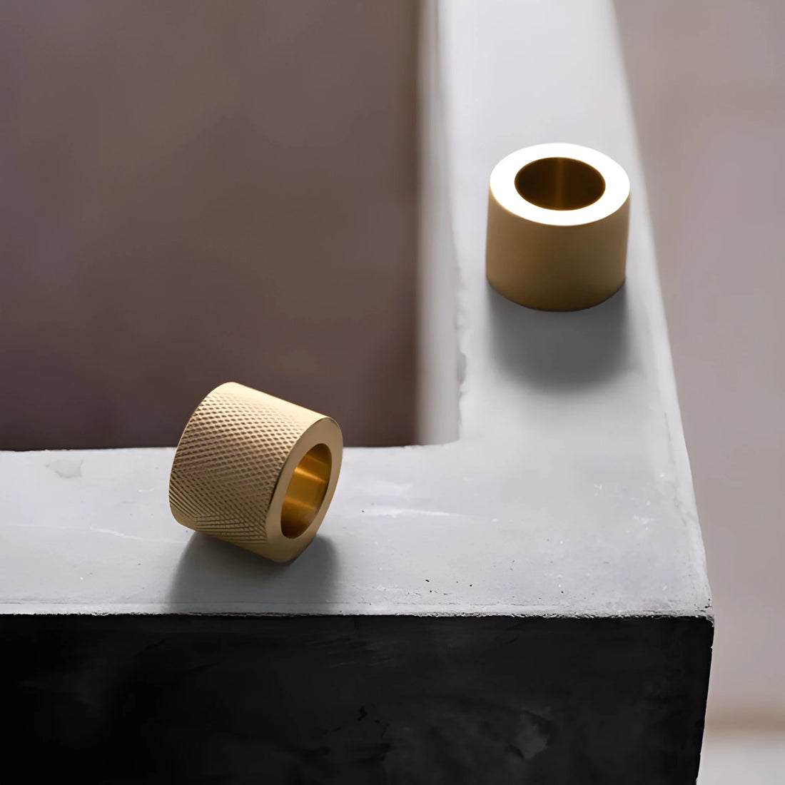 B-0140 solid brass cabinet knob, gold brushed finish, size 30mm, for kitchen drawers & wardrobes by Mantara