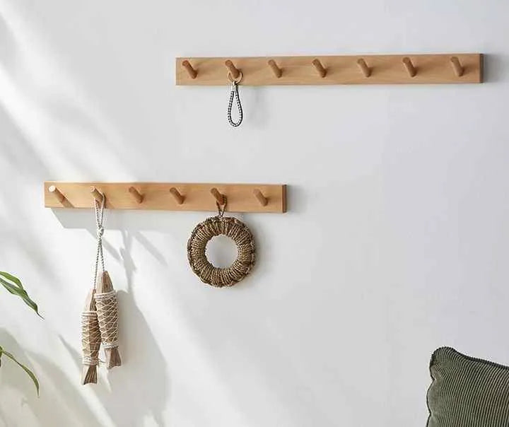 Mantara Drift Hook W-0057 is a modern beech wood hook with brushed finish, ideal for kitchen, bedroom, and other spaces.