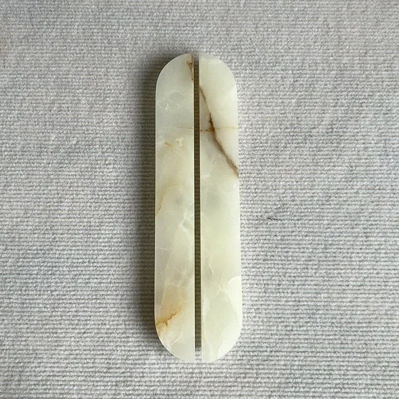 M-0019 marble cabinet pull handle, polished finish, sizes 160mm 320mm, for kitchen drawers & wardrobes, white green red variants by Mantara