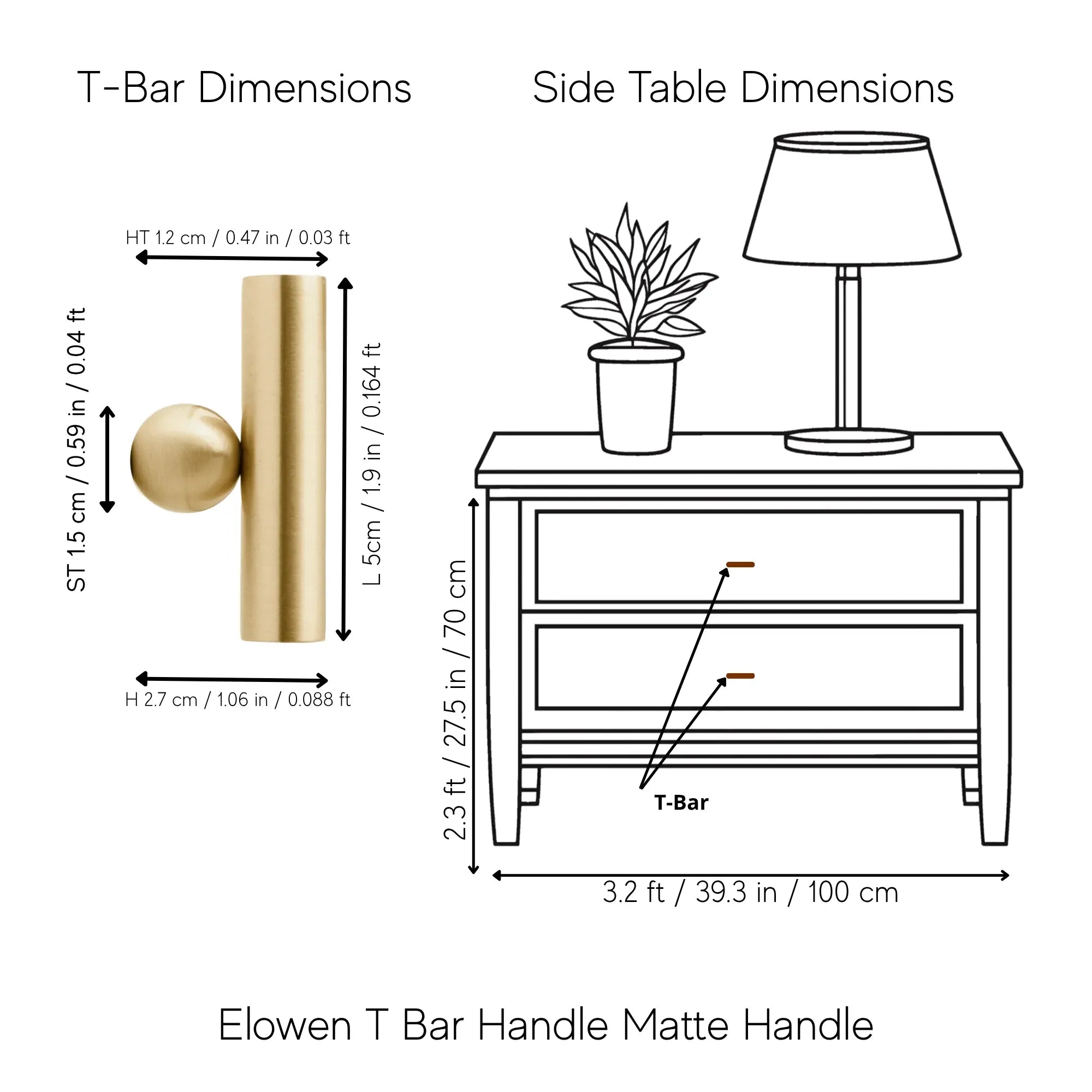 Mantara Elowen Handle B-0057 is a modern brushed brass handle in gold, ideal for cabinets, wardrobes, and kitchens.