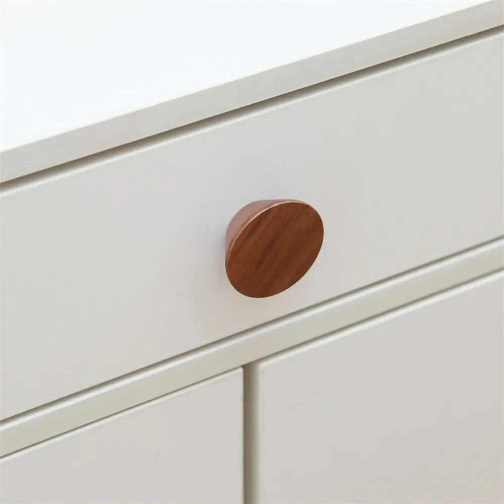 Mantara Briar Knob W-0037 is a modern wooden knob inwalnut finish, ideal for kitchen and dresser drawers.