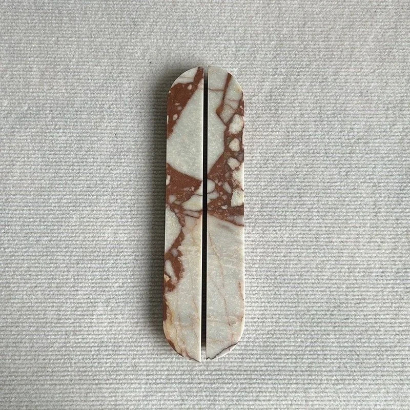 M-0019 marble cabinet pull handle, polished finish, sizes 160mm 320mm, for kitchen drawers & wardrobes, white green red variants by Mantara