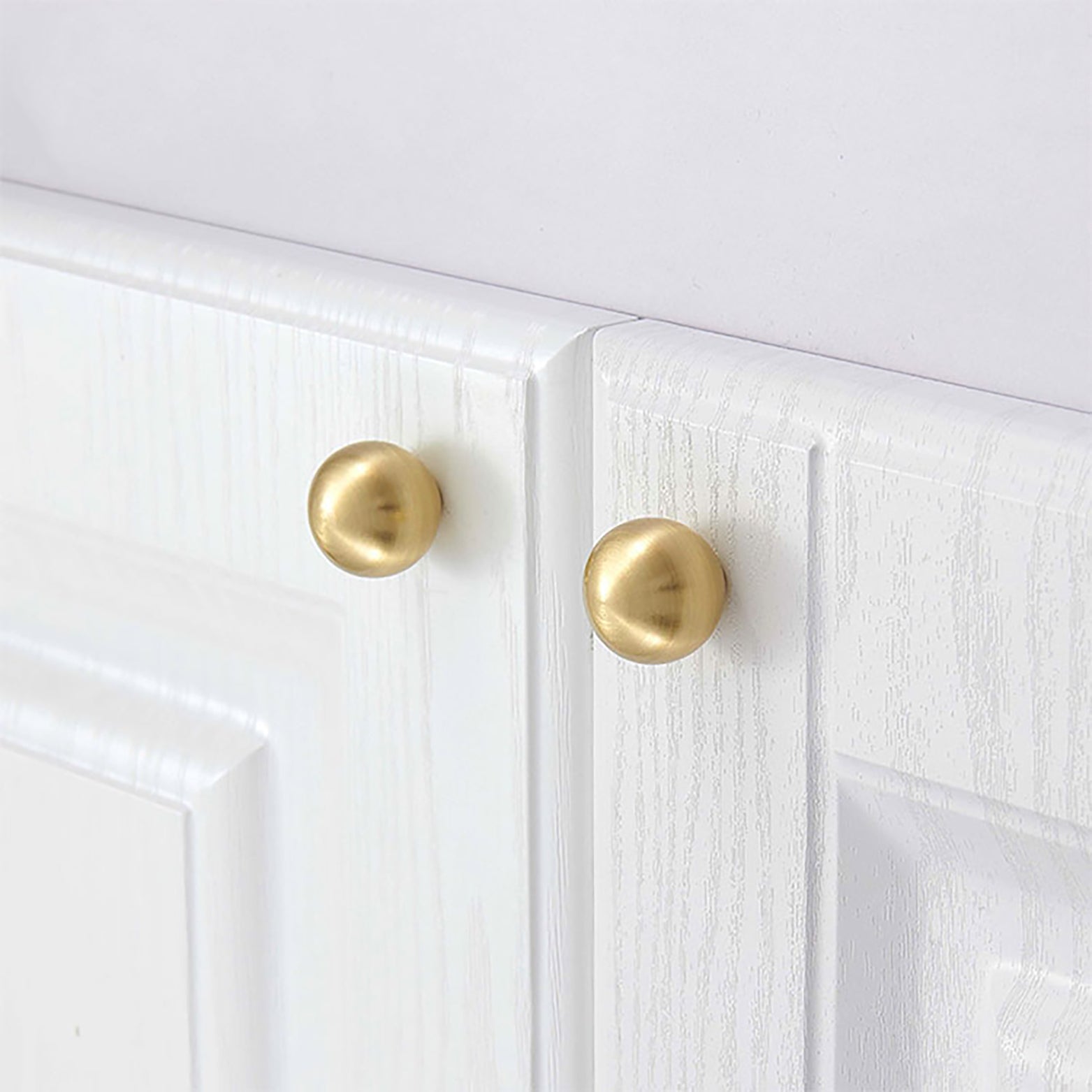 Zenith knob B-0001, gold brass, Dia30mm, brushed finish, for kitchen drawers & cupboards by Mantara