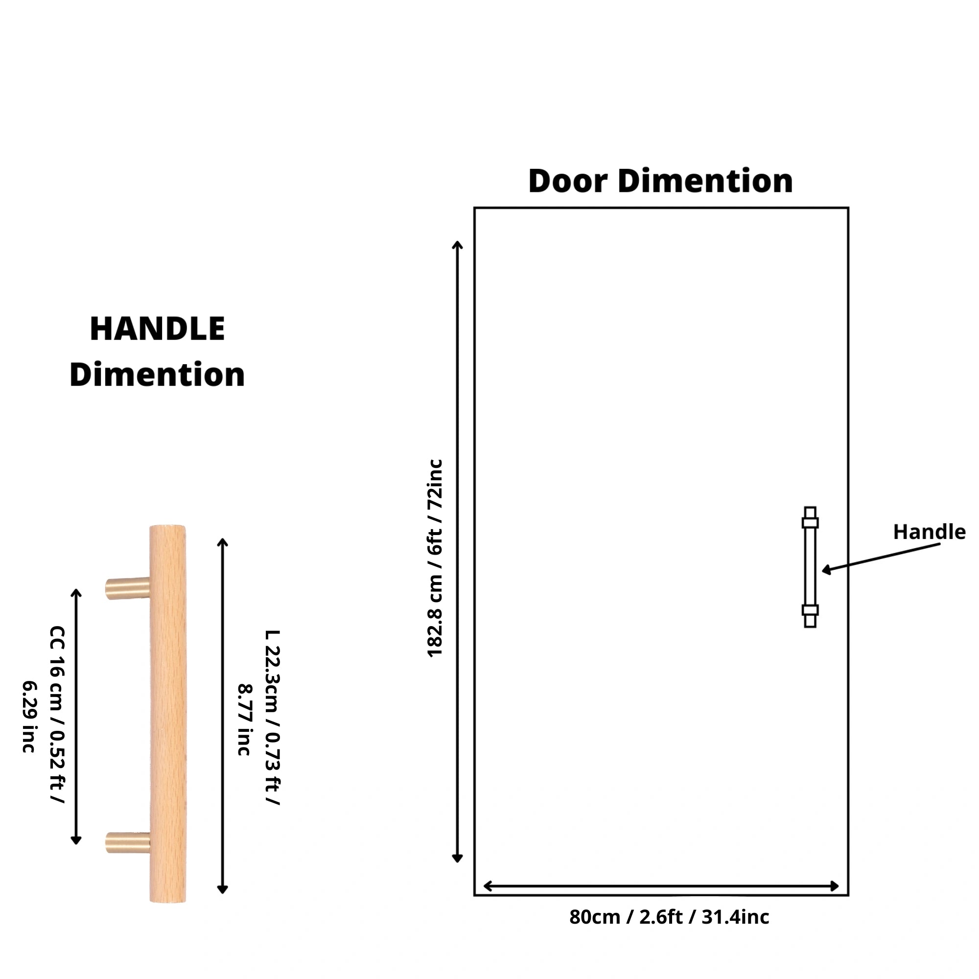 Mantara Madera Handle W-0052 is a modern beech wood handle, ideal for kitchen drawers, dresser drawers.
