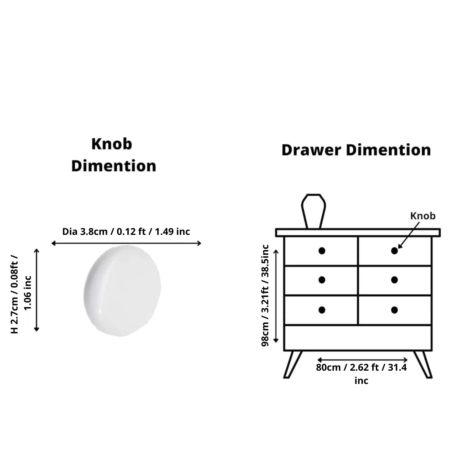 The Mantara CR-0005 Pebble Knob is a modern ceramic knob in white with a polished finish, ideal for wardrobes and drawers.