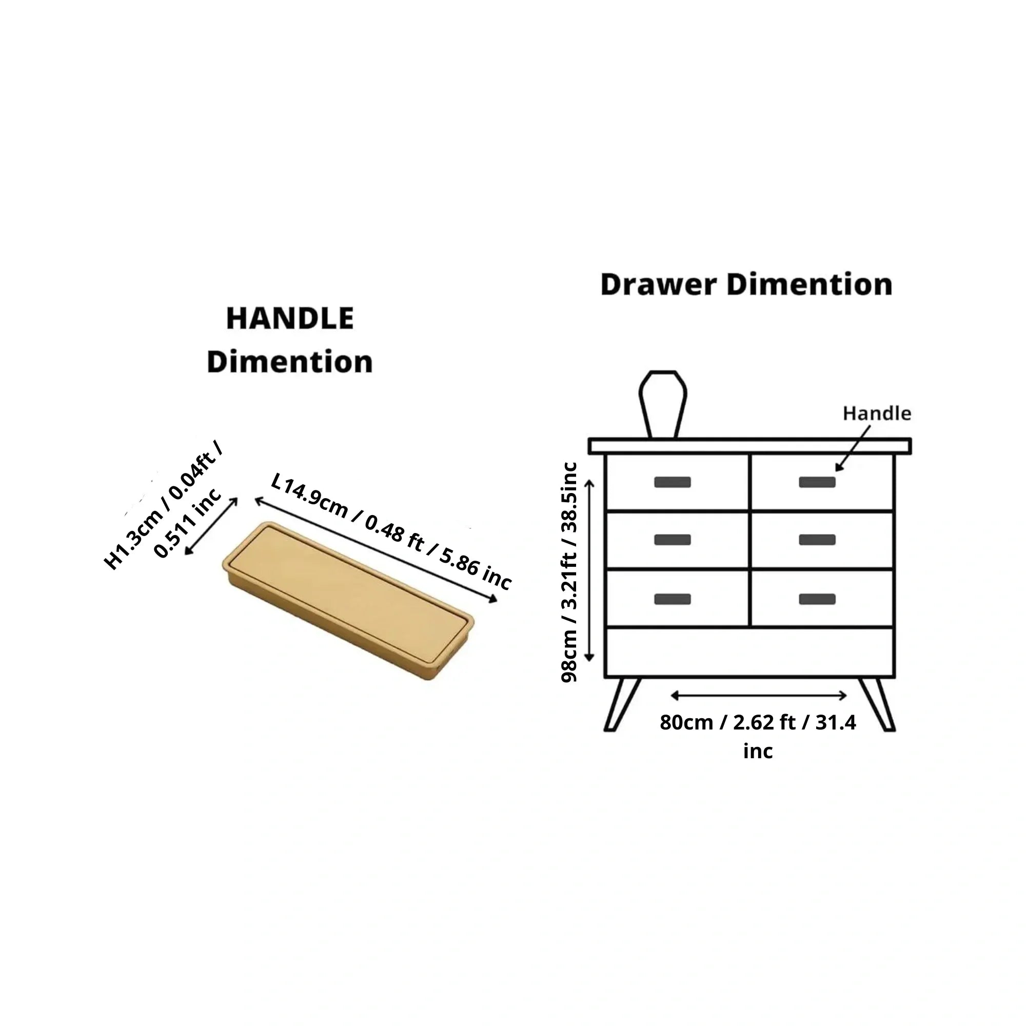 Mantara Concealed Square Handle Z-0009 is a modern zinc alloy handle in brushed gold, ideal for drawers and hooks.