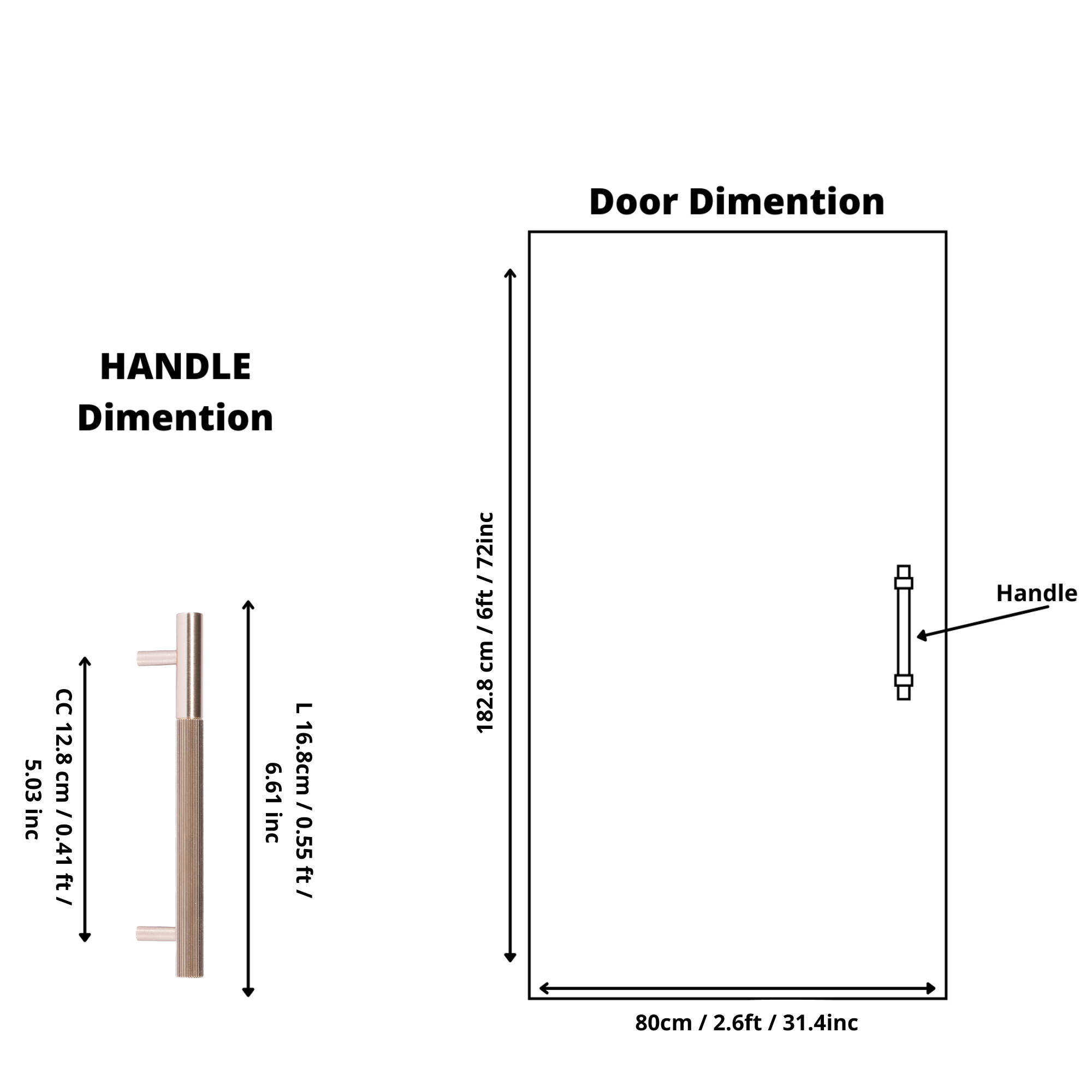 Neera handle AL-0011, gold aluminum, L168mm CC128mm, brushed finish, for kitchen drawers & cabinets by Mantara