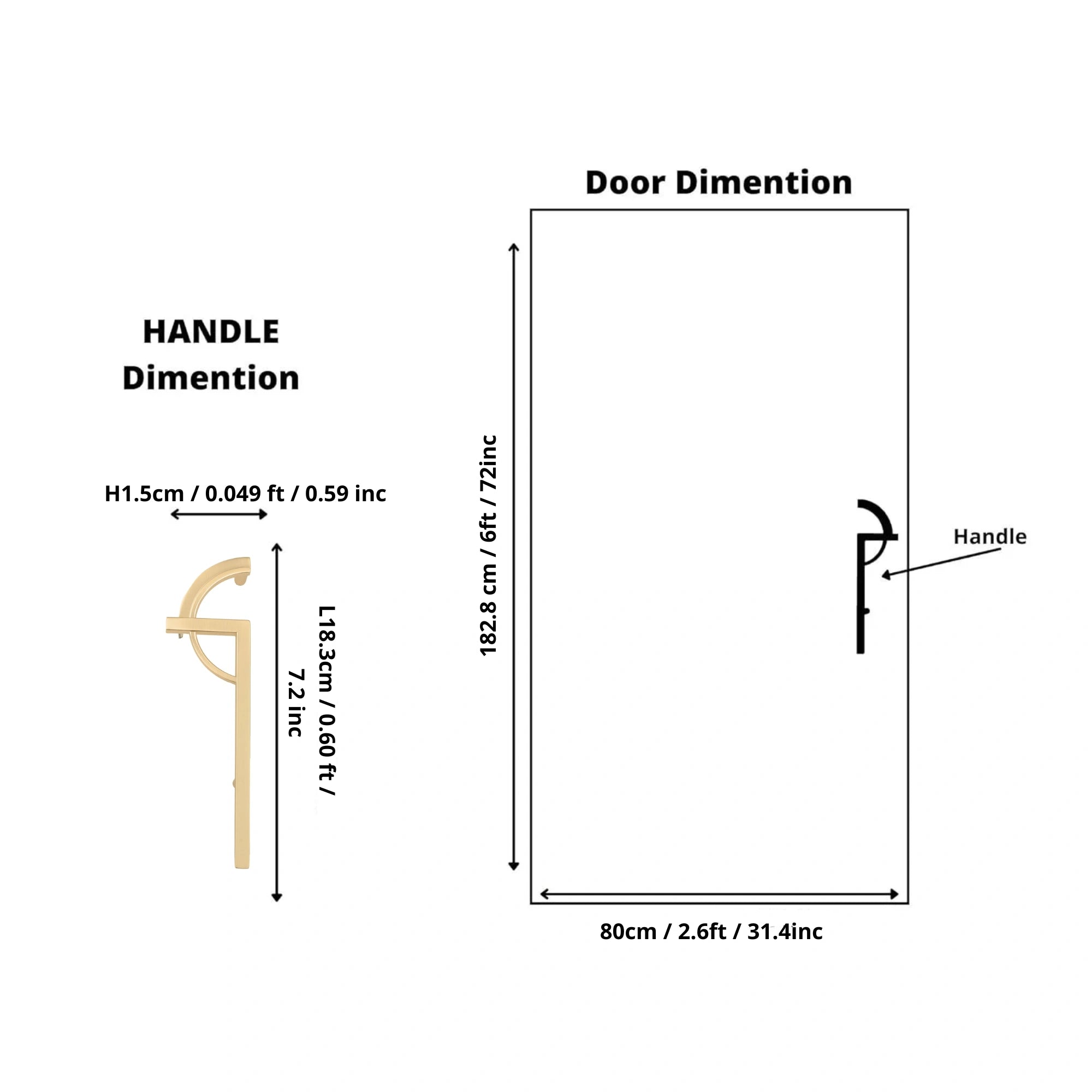 Mantara Contour Handle Pair Z-0008 is a modern zinc alloy handle in matte gold, ideal for doors and cupboards.