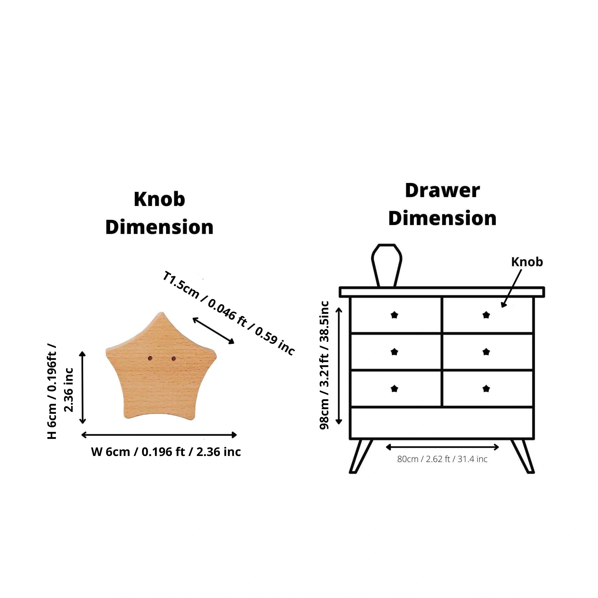 Mantara Starfish Hook W-0024 is a modern beech wooden knob, ideal for kids’ rooms, drawers, and wardrobes.