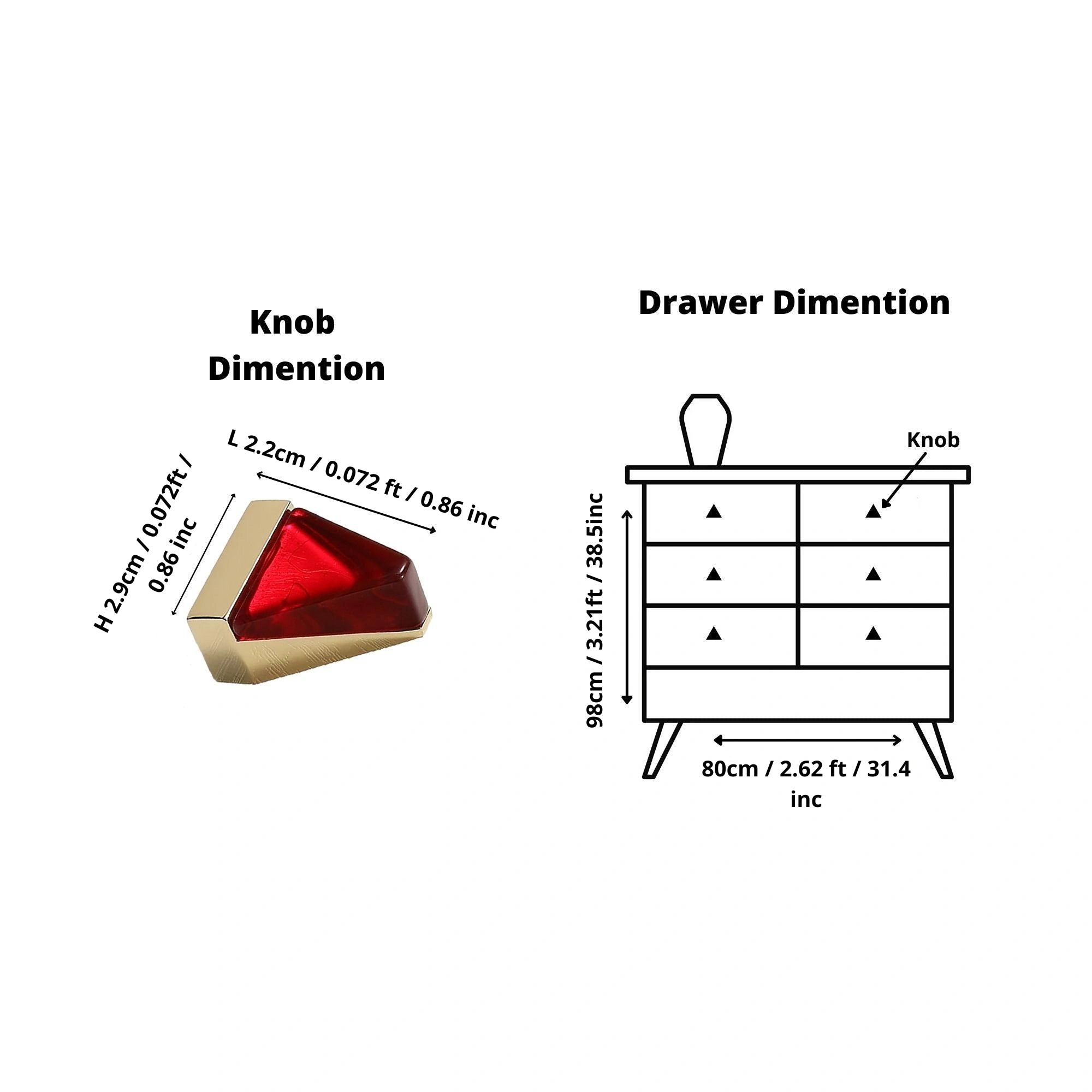 Mantara Gable Knob Z-0001 is a modern zinc alloy and agate knob in red ideal for cabinets and drawers.