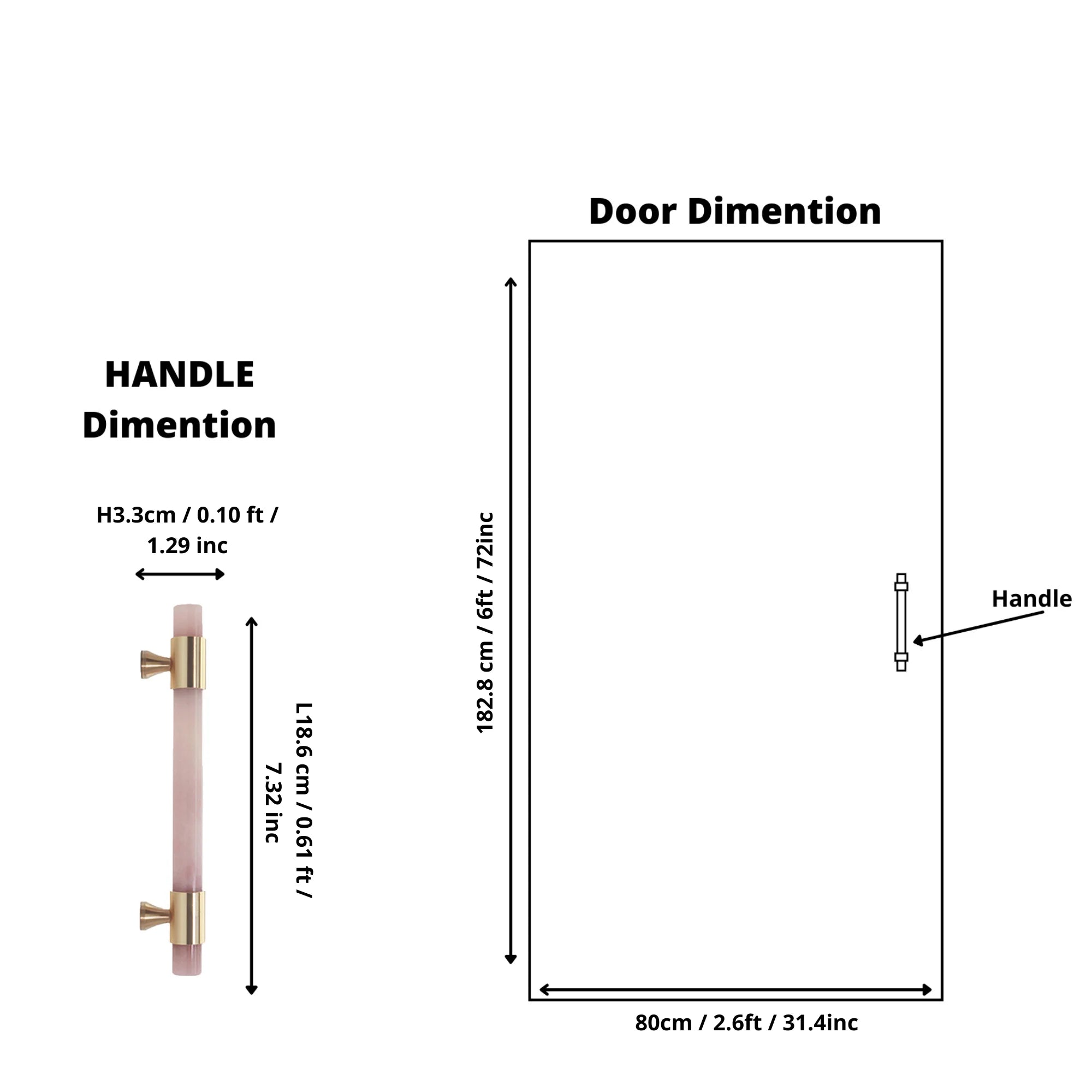 The Mantara C-0014-128 Luster Handle is a modern crystal and brass handle in pink, ideal for wardrobes and doors.