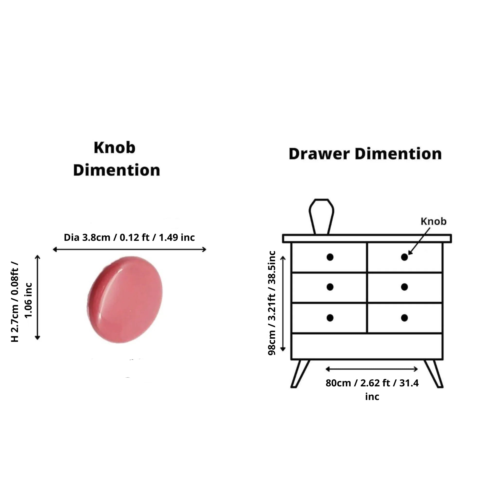 The Mantara CR-0005 Pebble Knob is a modern ceramic knob in red with a polished finish, ideal for wardrobes and drawers.