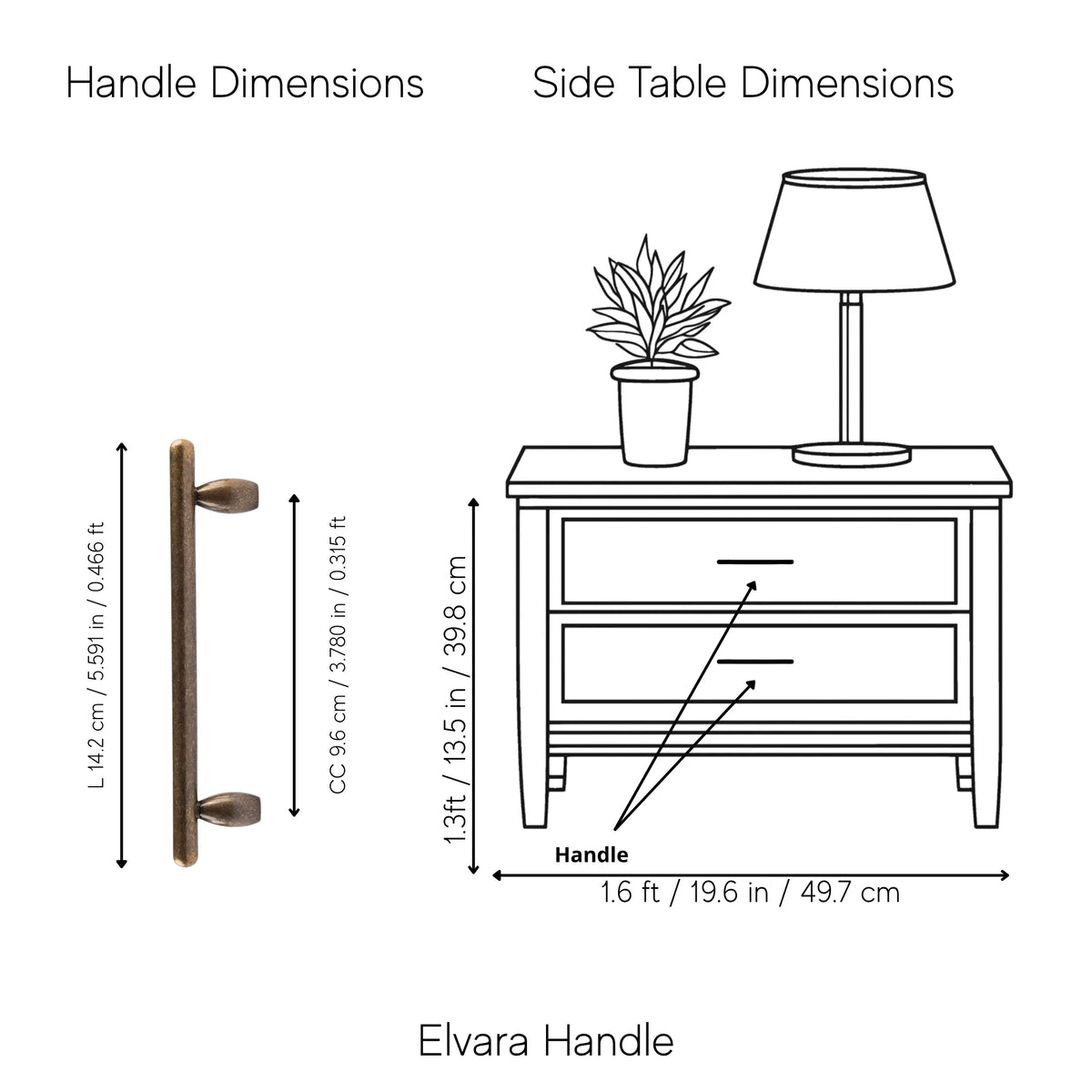 Elvara Handle Pack of 1 (Made-to-order Only)