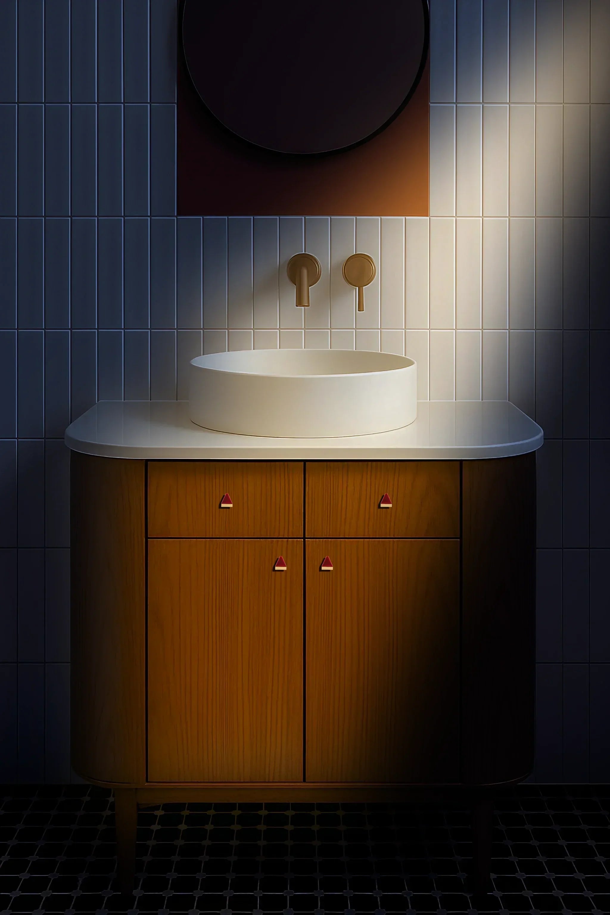 Mantara Gable Knob Z-0001 is a modern zinc alloy and agate knob in red ideal for cabinets and drawers.