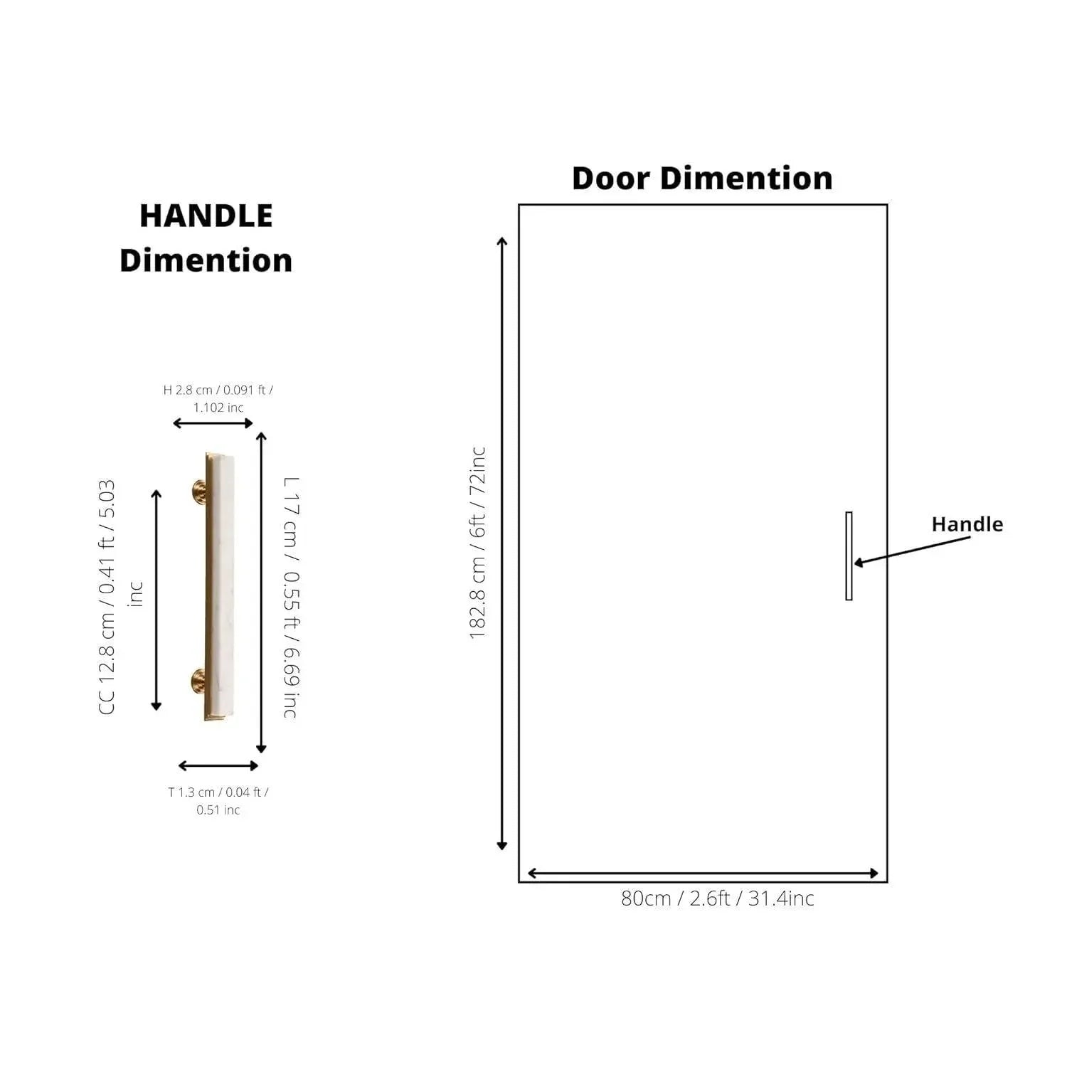 Acropolis solid brass & marble cabinet handle, white|green|grey finish, by Mantara, model M-0010-H.