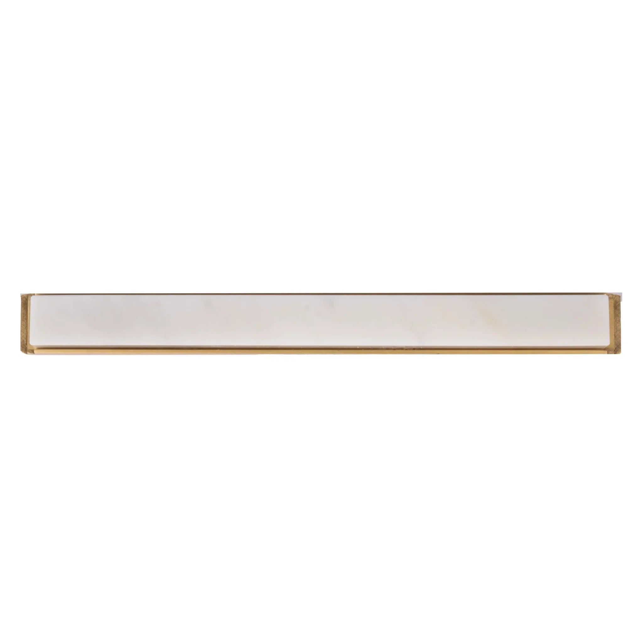 Acropolis solid brass & marble cabinet handle, white|green|grey finish, by Mantara, model M-0010-H.