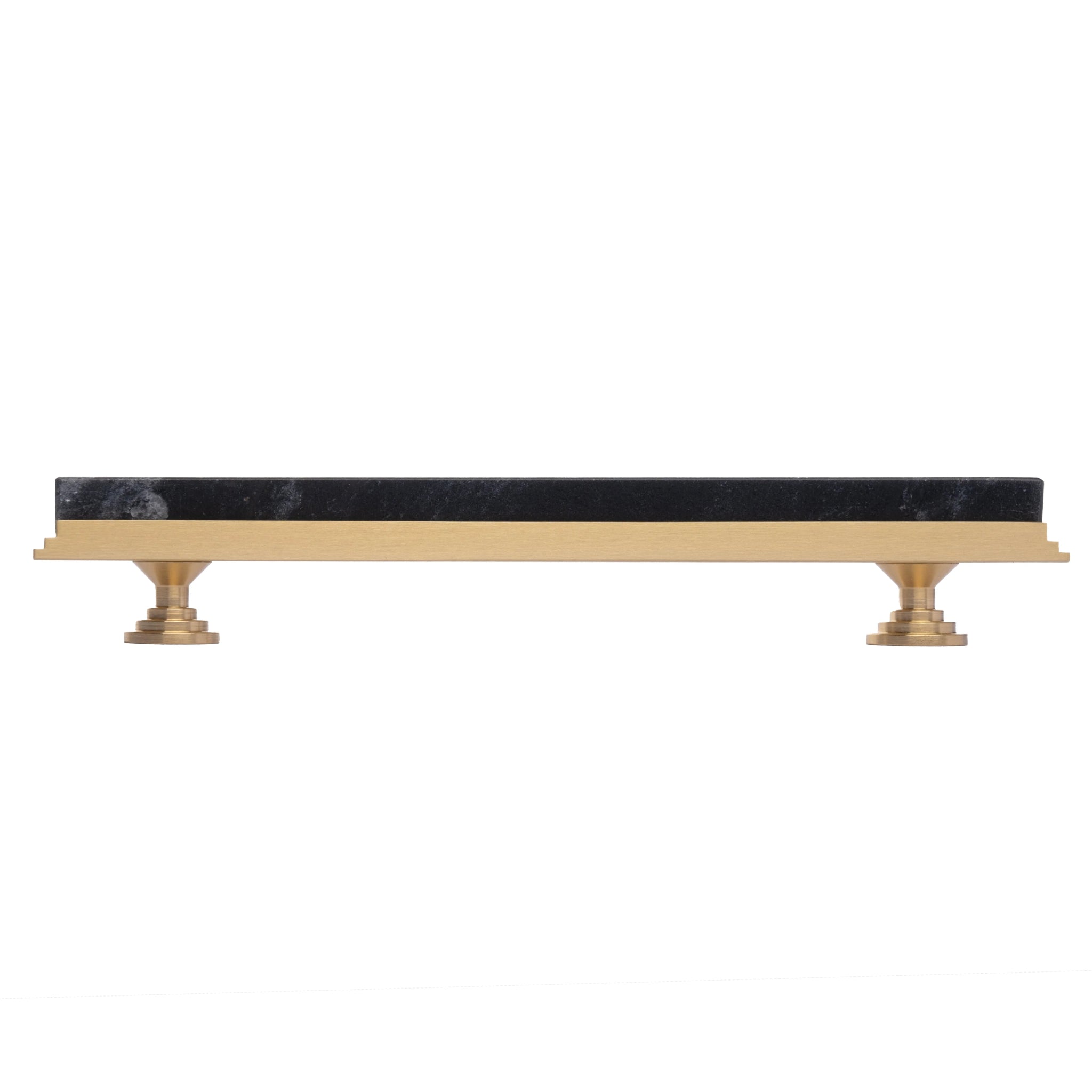 Acropolis Handle M-0010-H in Grey marble & brass, brushed finish, 144mm & 170mm, for modern cabinets by Mantara