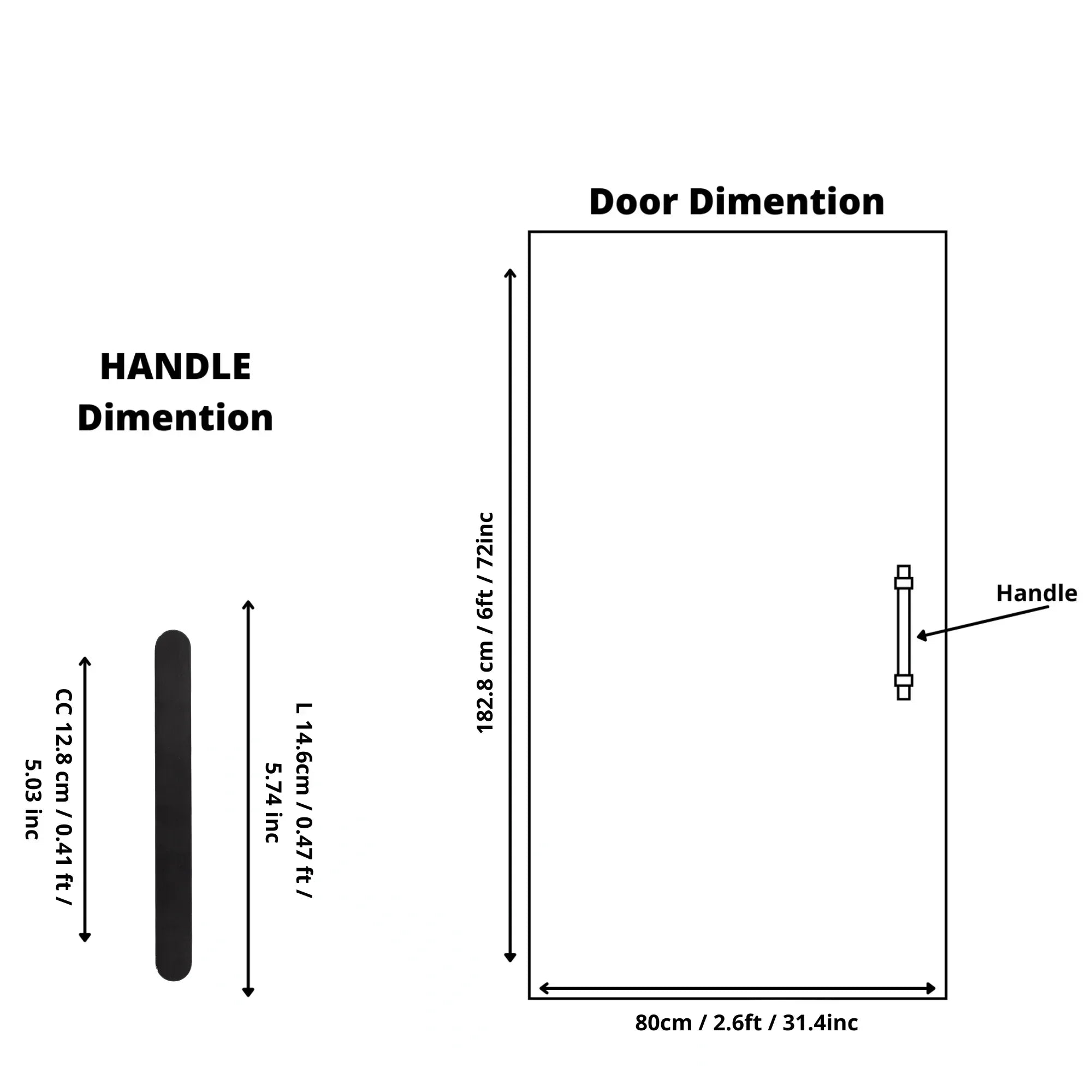 Adele Handle is a modern aluminum handle in black and grey | buy handles | buy door hardware online, Mantara AL-0016