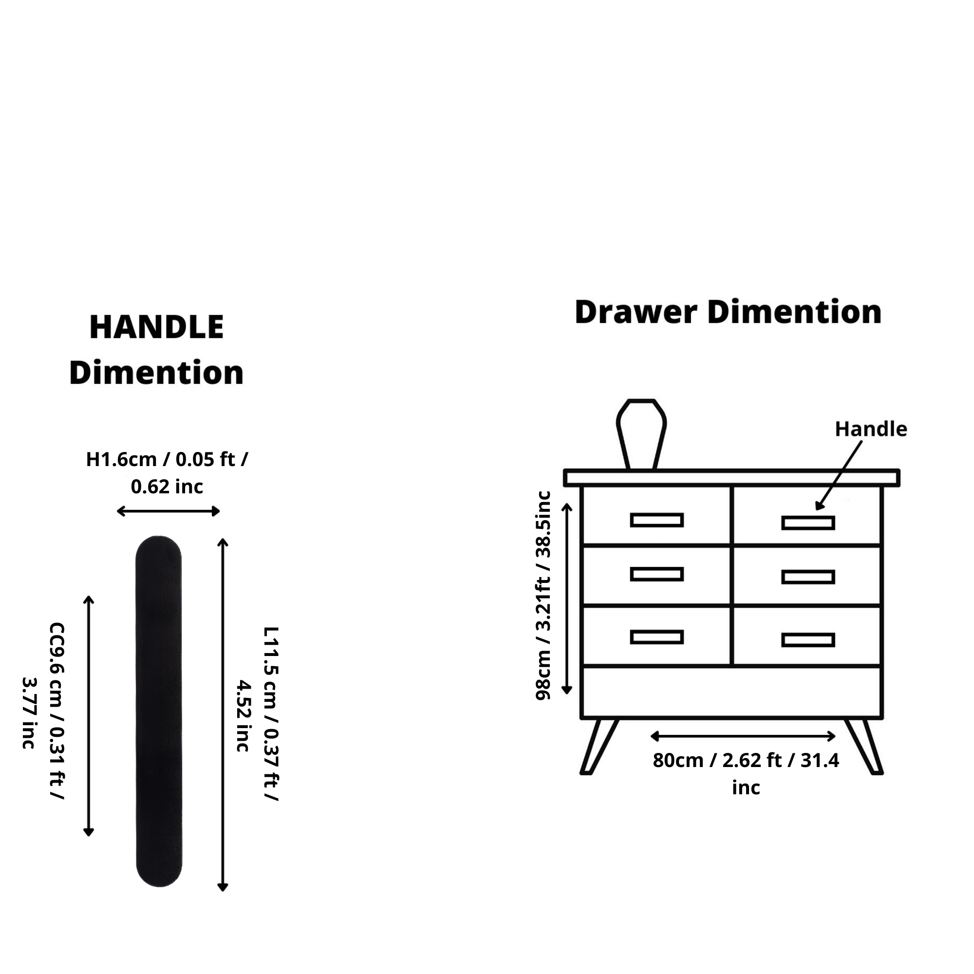 Adele handle AL-0016, black aluminum, L115mm CC96mm, brushed finish, for kitchen drawers by Mantara