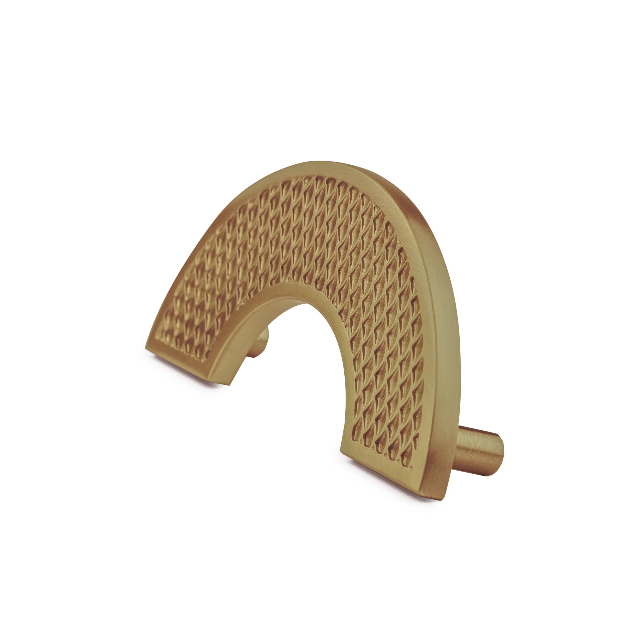 Mantara B-0027 round crystal and brass knob. Premium cabinet hardware for drawers, wardrobes, and kitchen spaces.