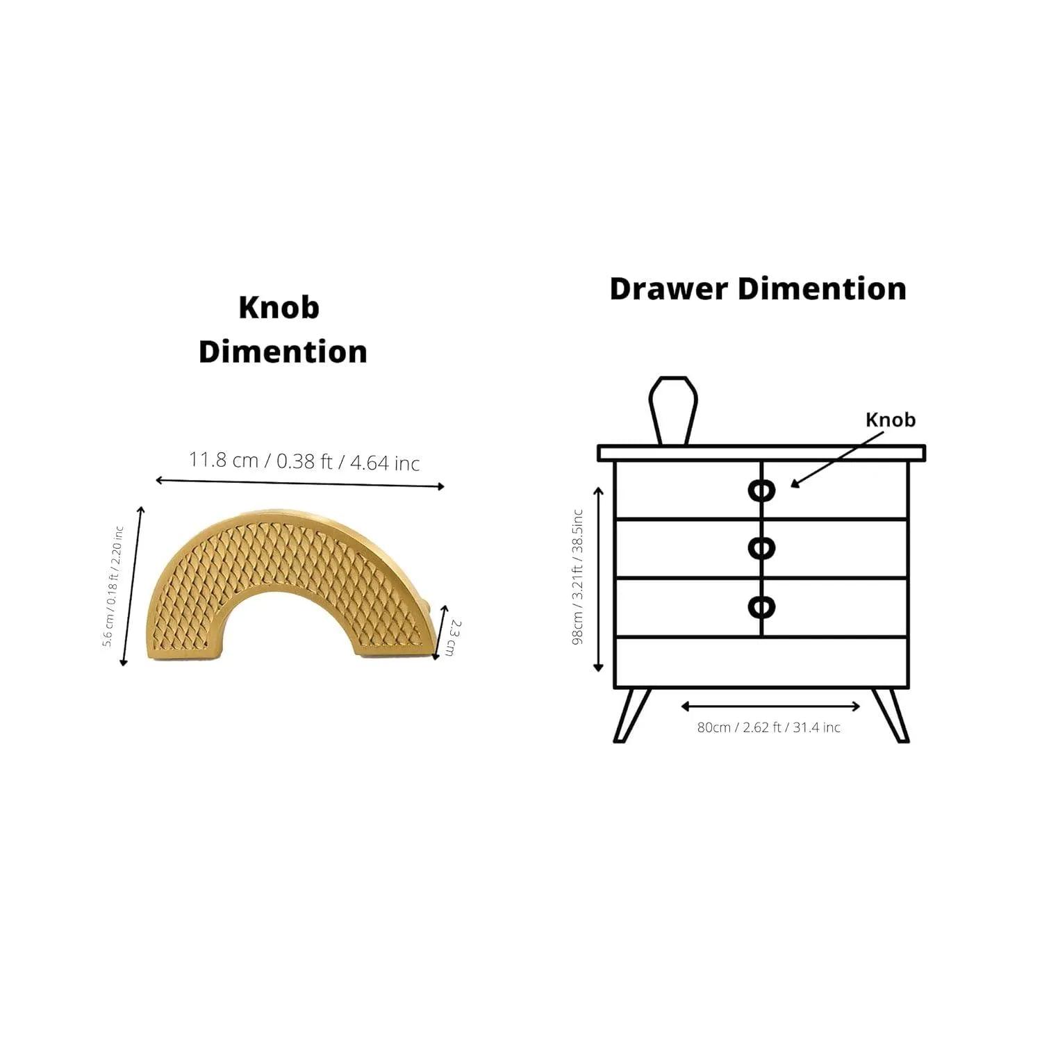 Alankriti Handle Handles / Drawer handles / Gold / Brass - M A N T A R A