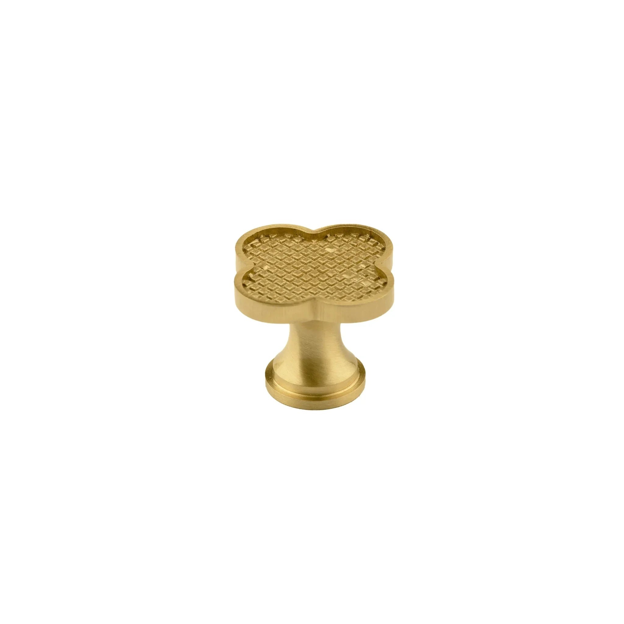 Acrylic and brass round drawer knob in lattice brass finish by Mantara for cabinets, wardrobes and kitchen drawers. Alhambra knob A-0006