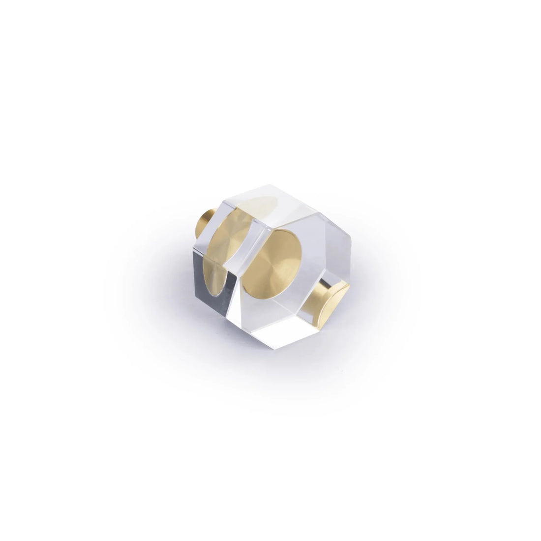 Vintage door knobs collection featuring solid brass crystal knobs in polished gold by Mantara, A-0001.