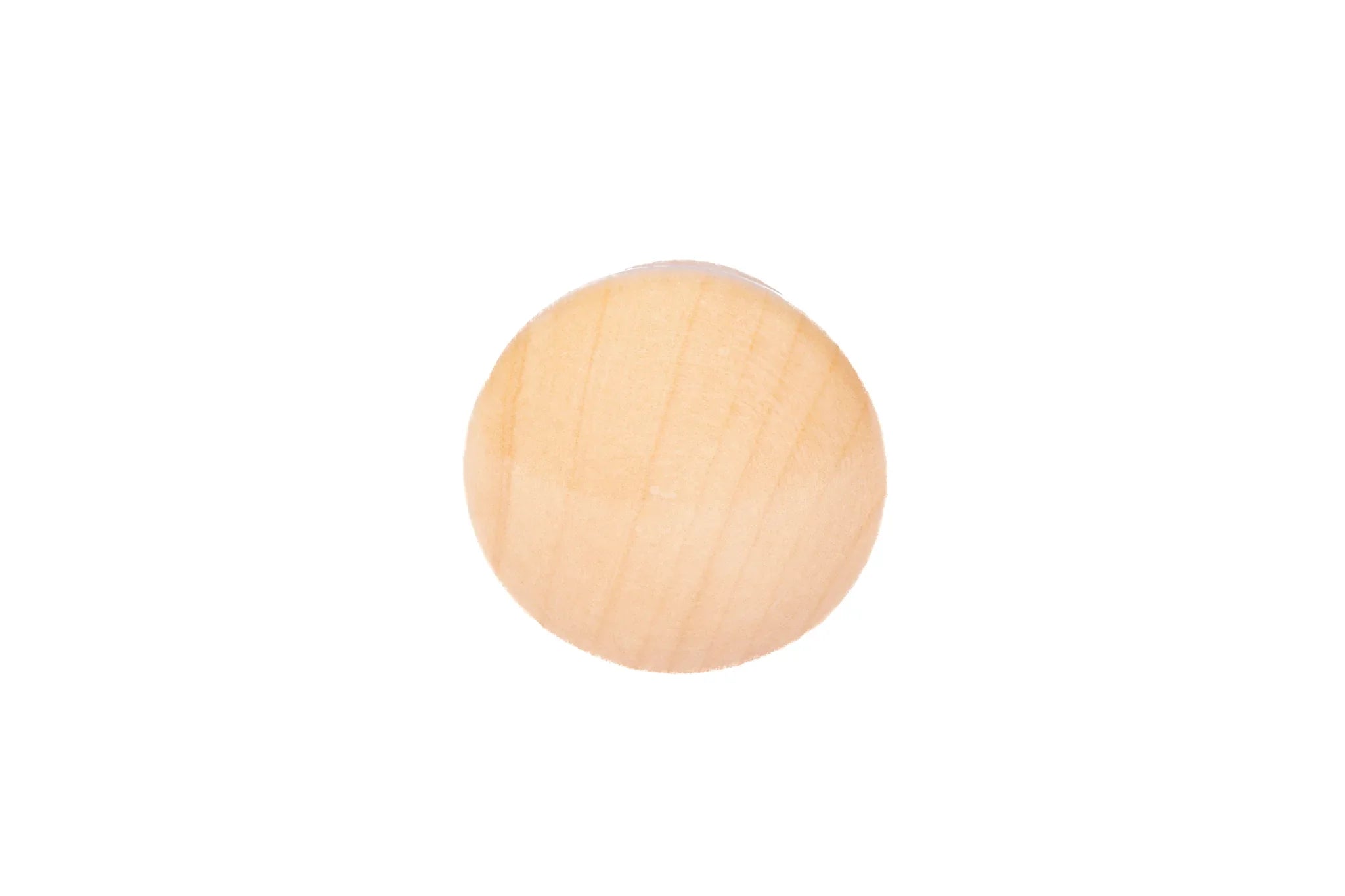Cabinet knob made of wood in beech finish by Mantara, model W-0044 - modern wood knob for furniture.