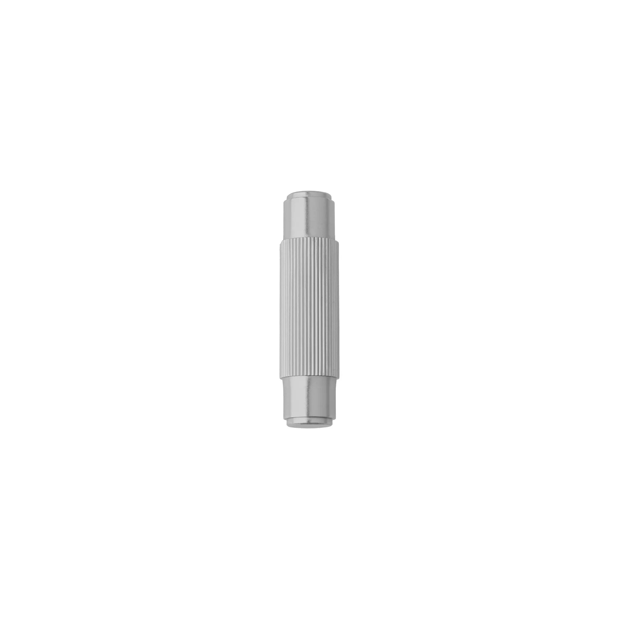 Solid brass and silver cabinet handle in brushed finish by Mantara, model B-0063.cabinet handle, brass handle, wardrobe pull