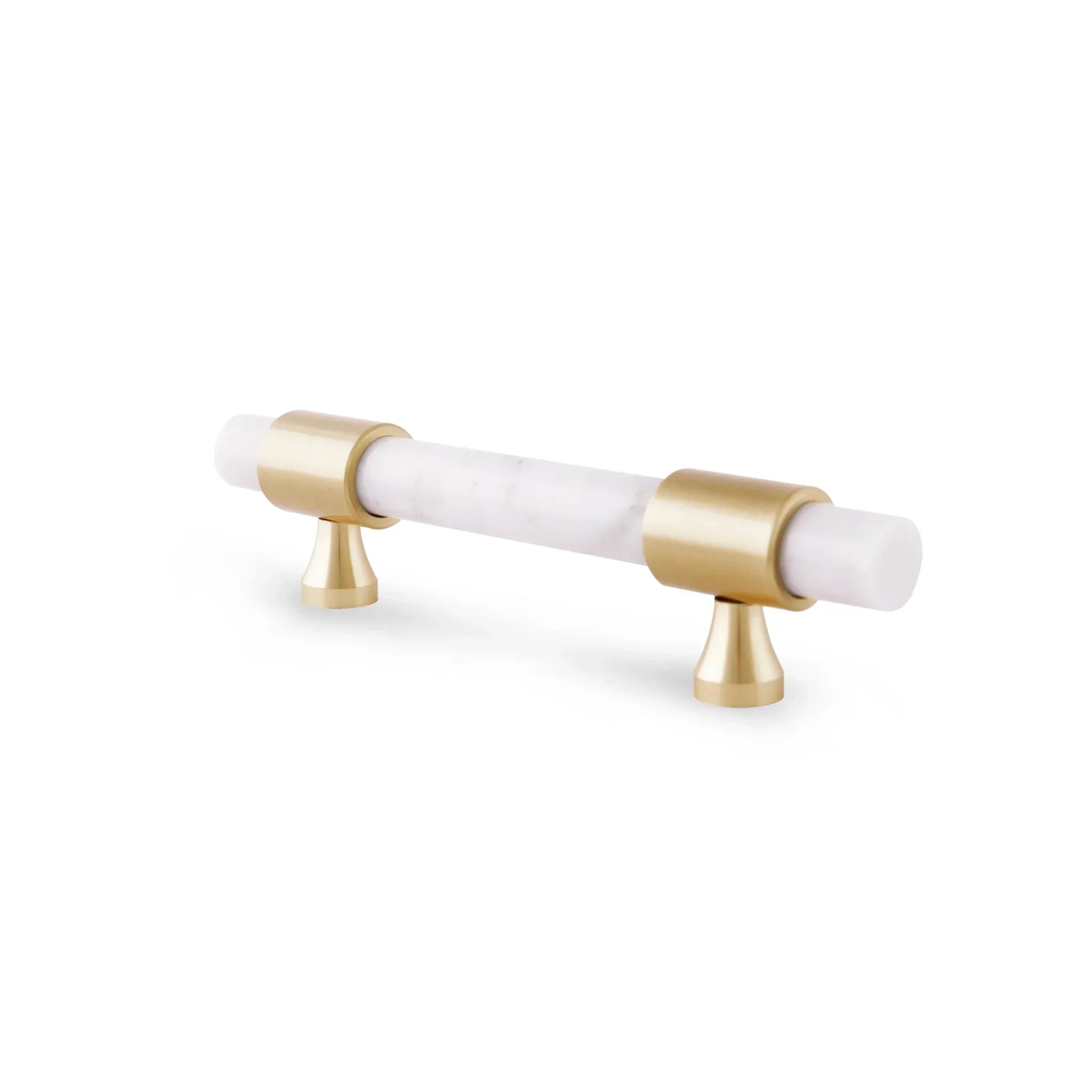 Marble and solid brass with green, black and white color for wardrobe, drawer handle by Mantara, model M-0009-H.