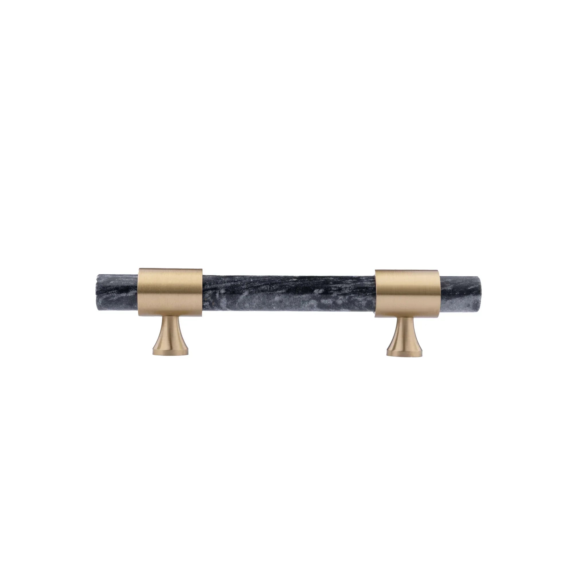 Marble and solid brass with green, black and white color for wardrobe, drawer handle by Mantara, model M-0009-H.