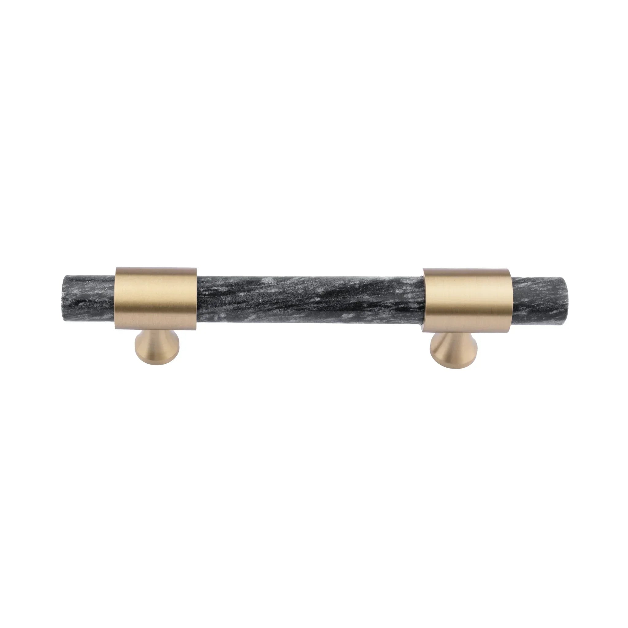 Marble and solid brass with green, black and white color for wardrobe, drawer handle by Mantara, model M-0009-H.