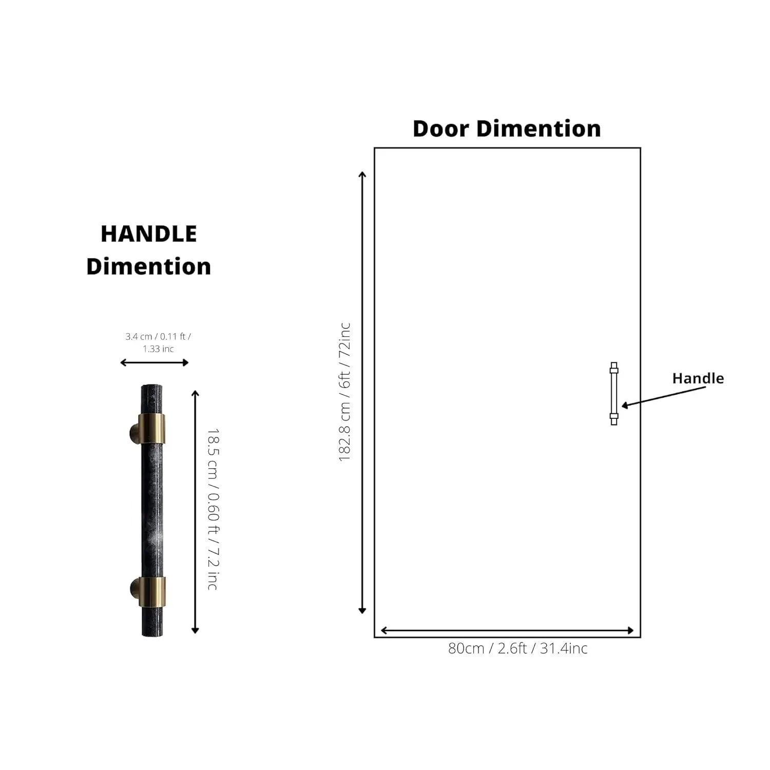 Marble and solid brass with green, black and white color for wardrobe, drawer handle by Mantara, model M-0009-H.