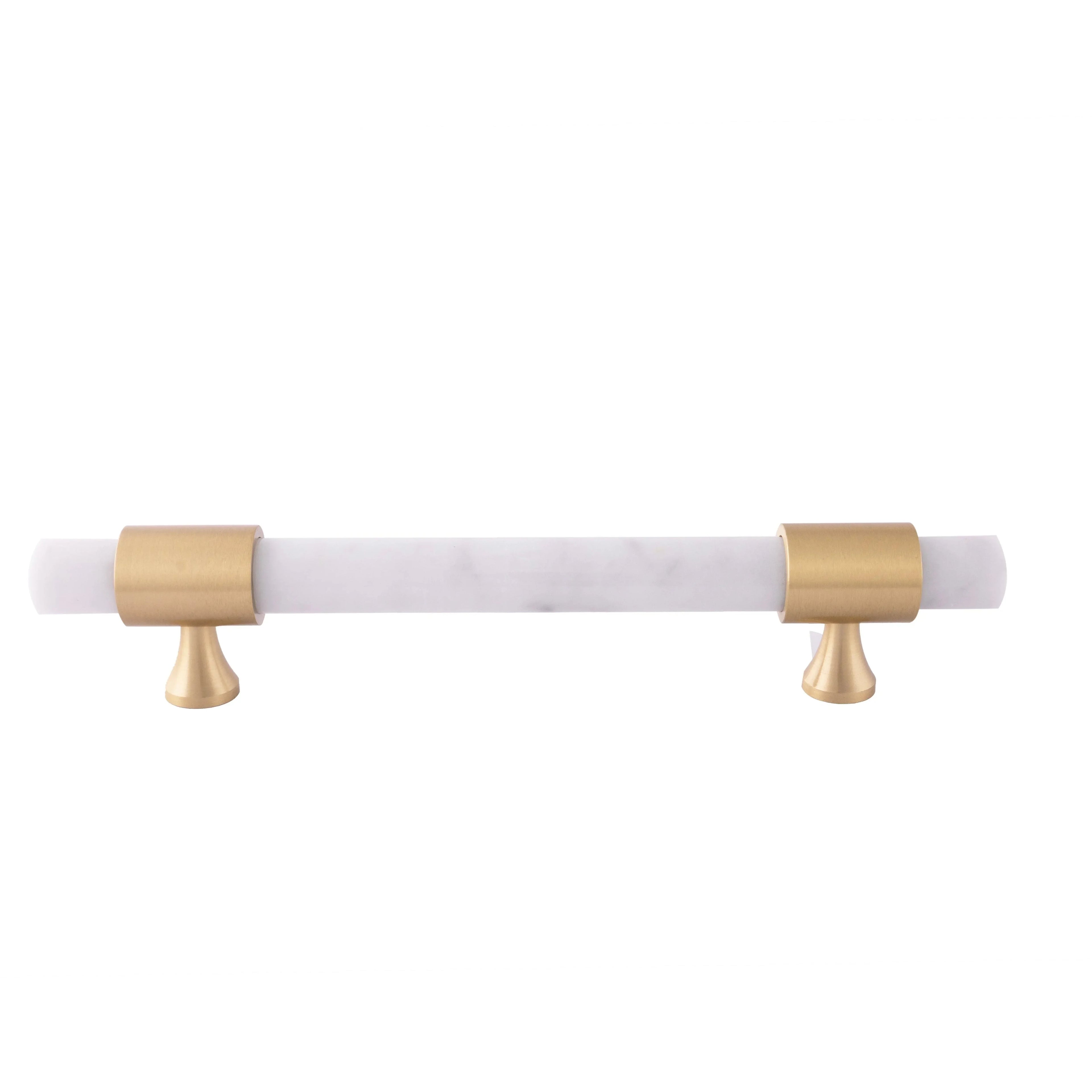 Marble and solid brass with green, black and white color for wardrobe, drawer handle by Mantara, model M-0009-H.