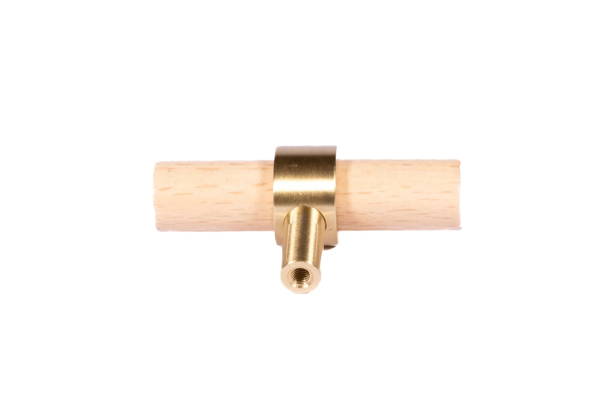 Mantara Aranya Handle W-0053 polished beech wood handle for kitchen and dresser drawers, modern design, pack of 1.