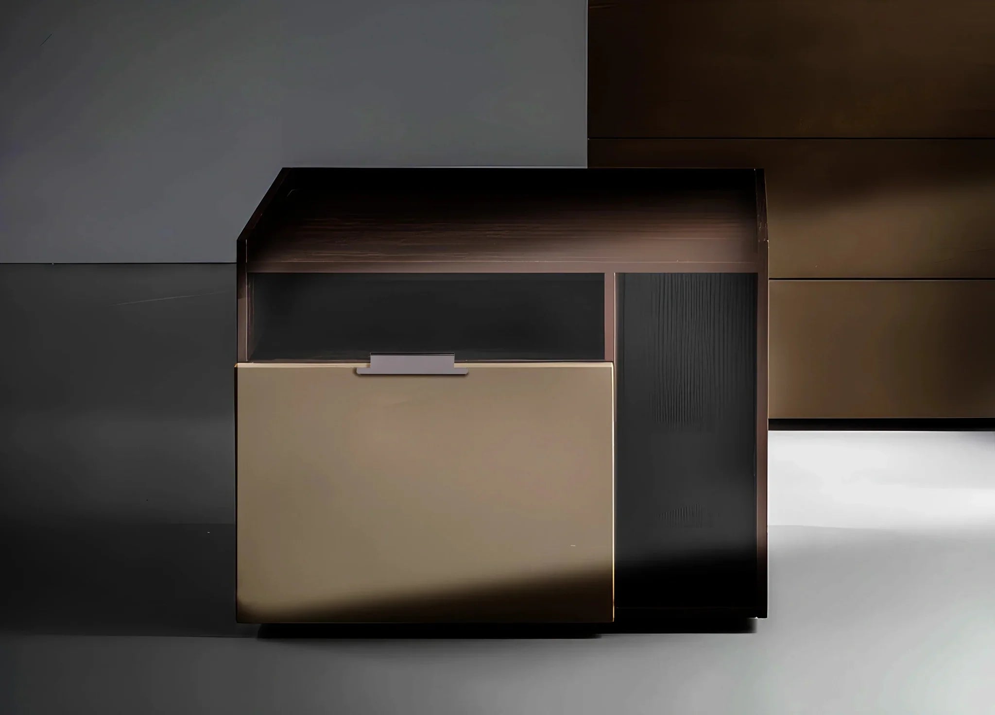 Cabinet handle, zinc alloy, brushed gold, Mantara, Ardent Handle, Z-0023 . works as concealed & sliding door brass handle.